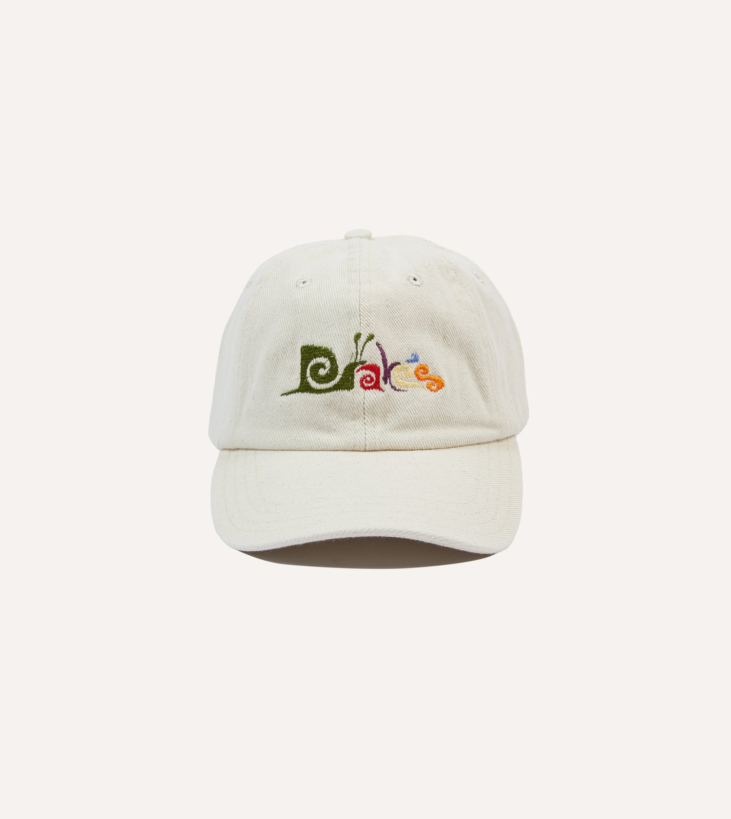 Ecru Snail Cotton Twill Baseball Cap