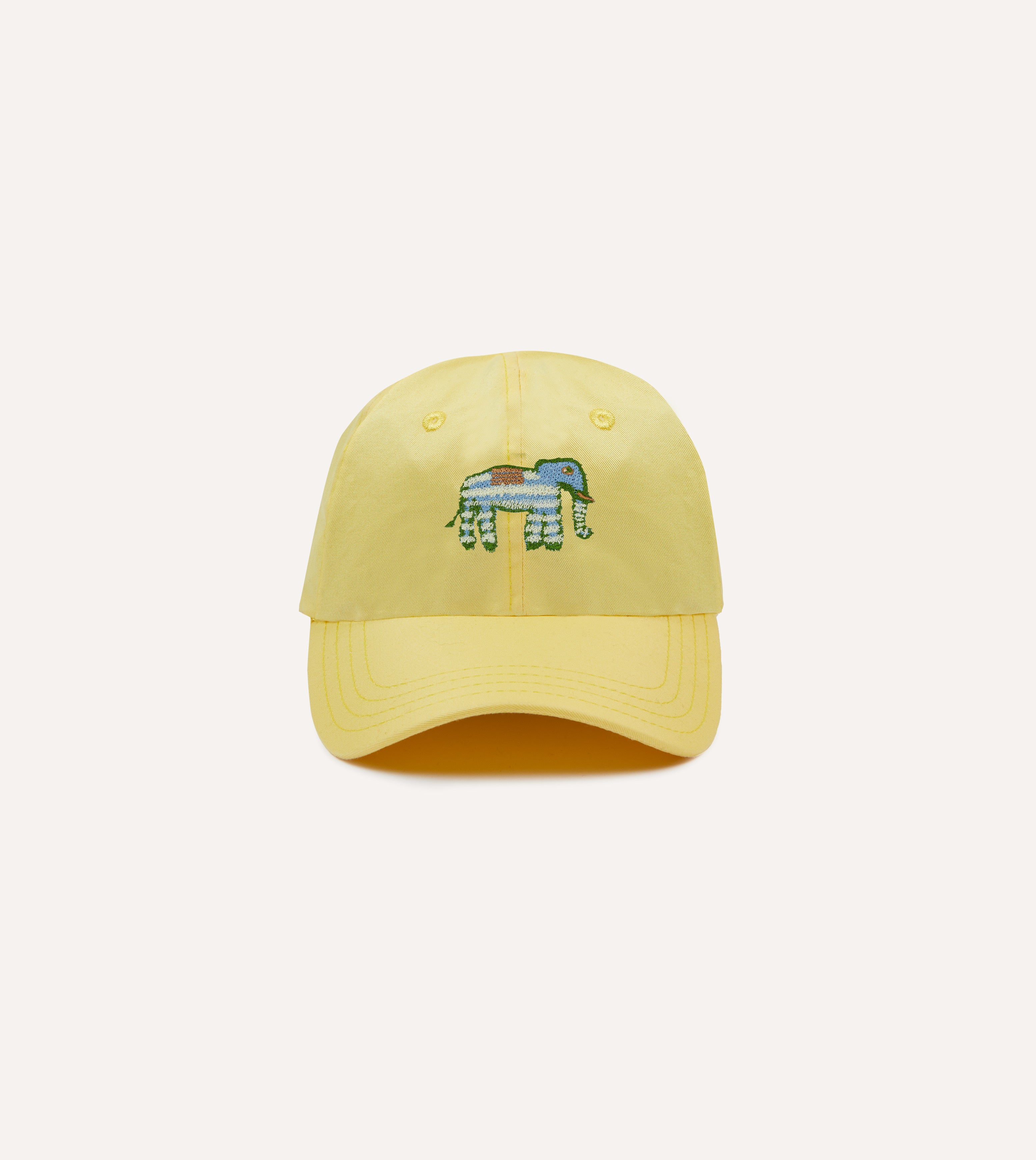 Yellow Elephant Emblem Cotton Twill Baseball Cap