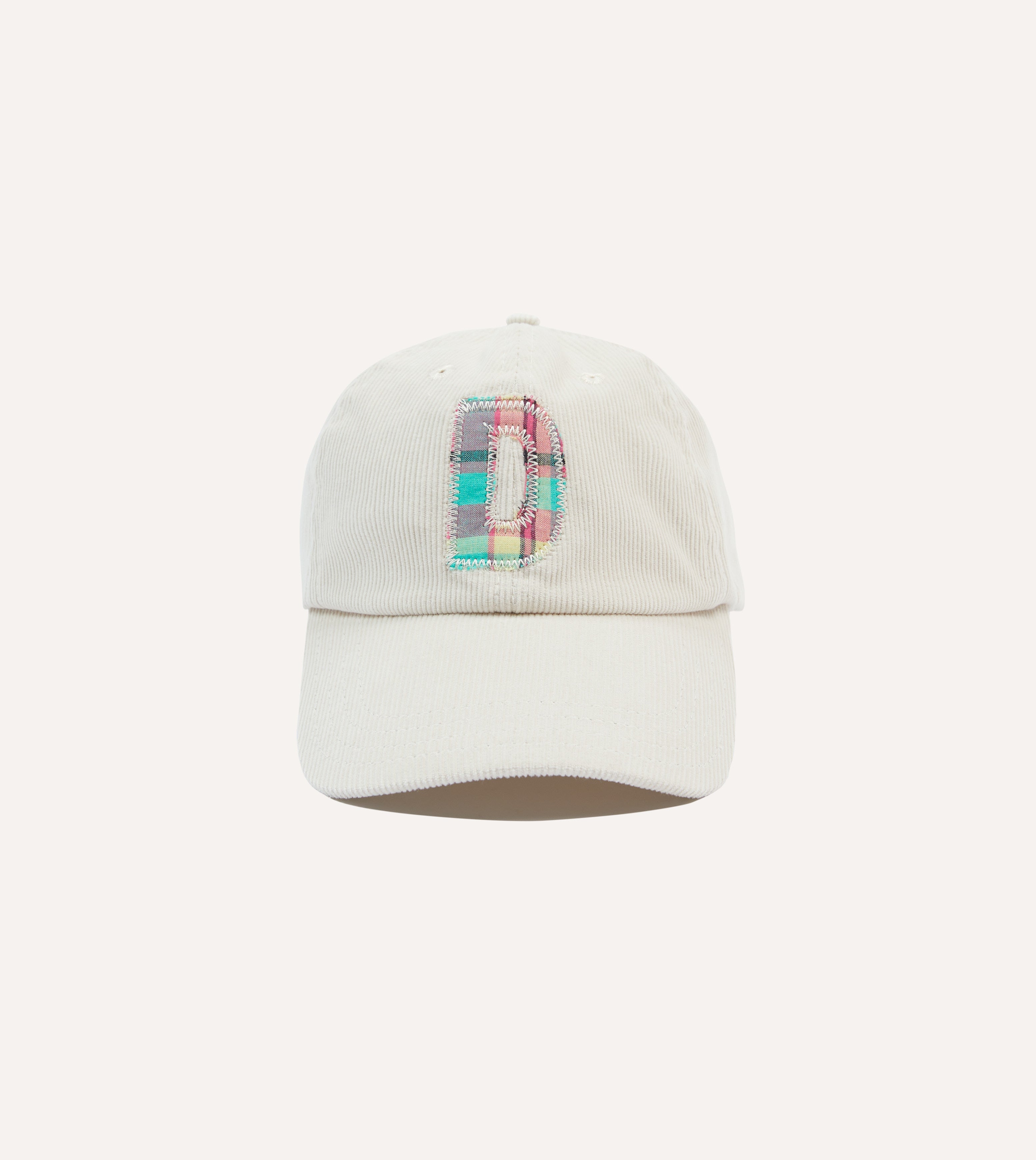 Ecru 'D' Appliqué Cotton Baseball Cap