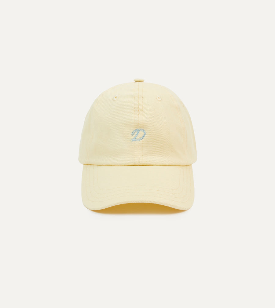 Yellow Chainstitch 'D' Cotton Twill Baseball Cap
