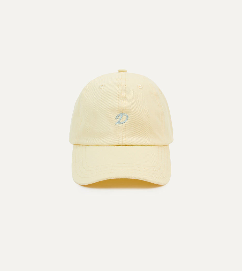 Yellow Chainstitch 'D' Cotton Twill Baseball Cap