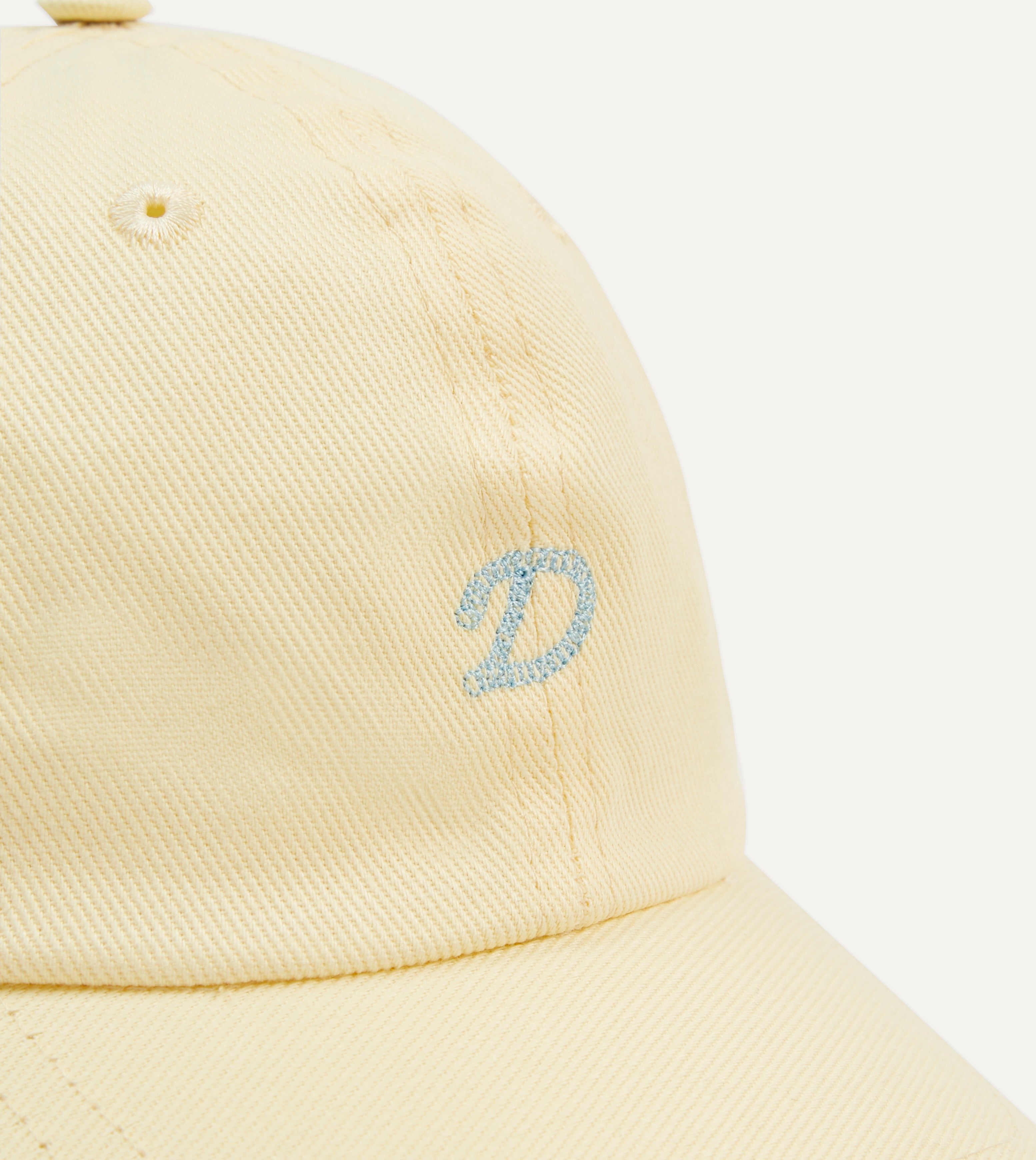 Yellow Chainstitch 'D' Cotton Twill Baseball Cap – Drakes US