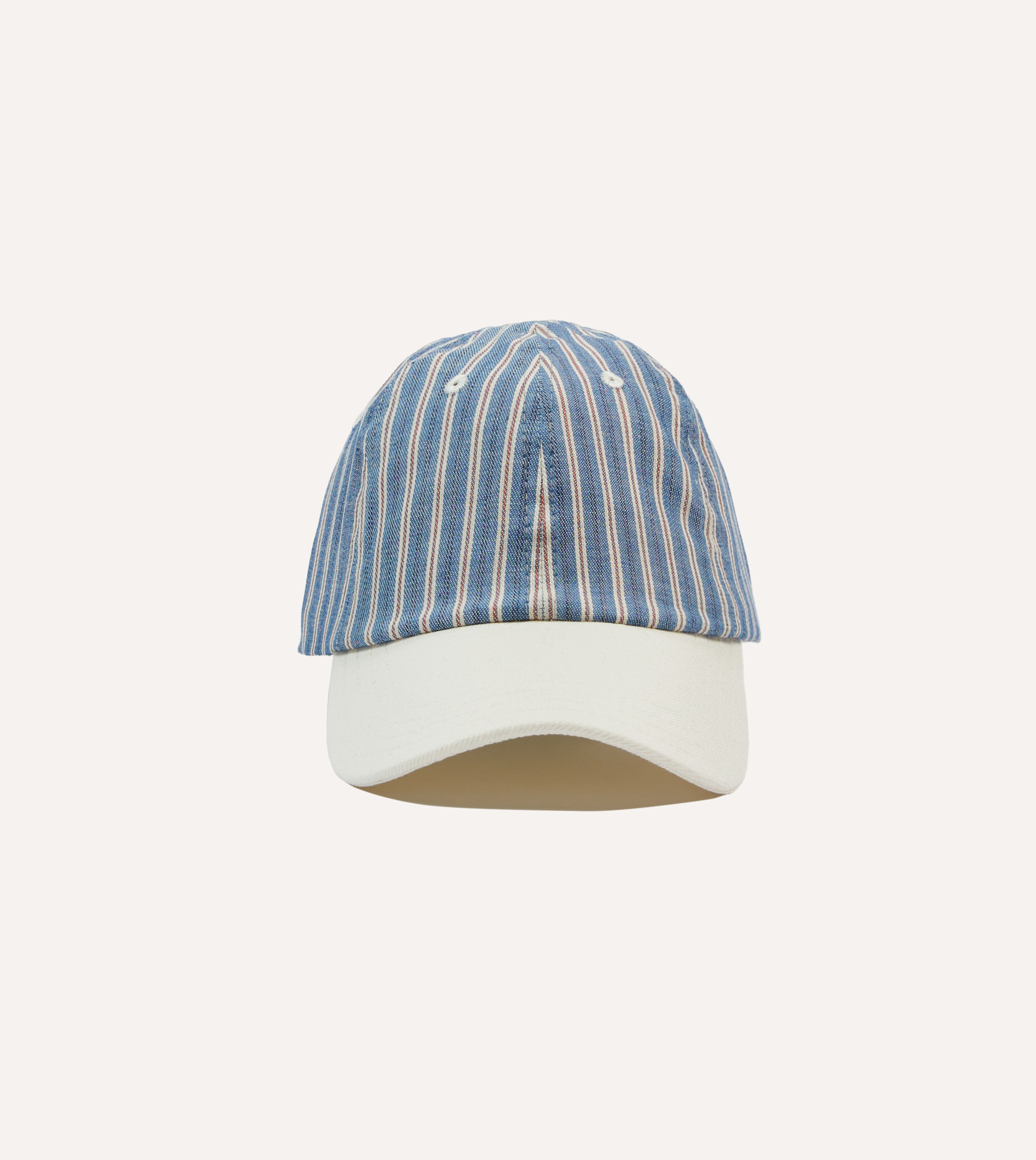 Indigo Stripe Cotton Baseball Cap