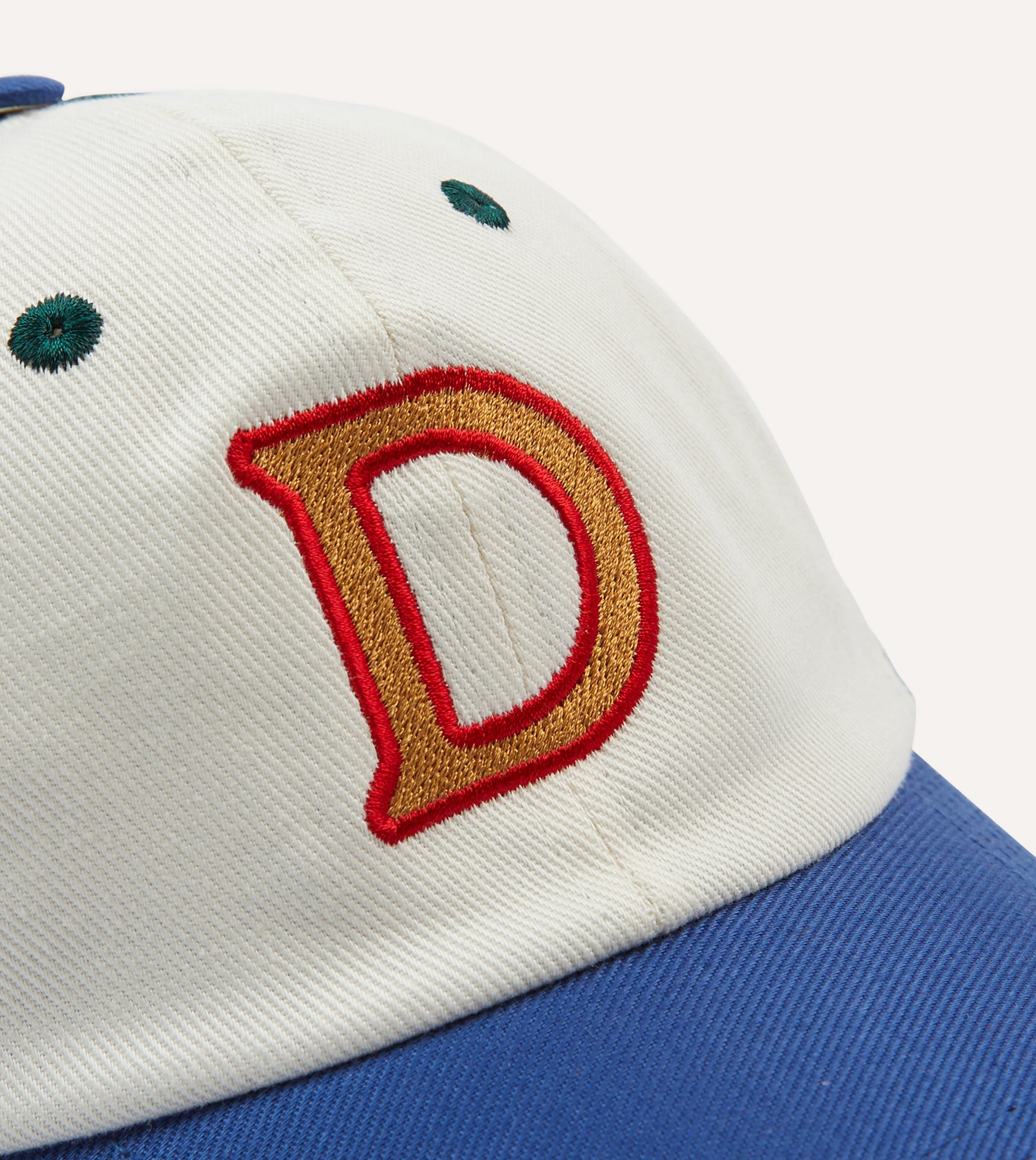 ‘D’ Emblem Cotton Twill Baseball Cap