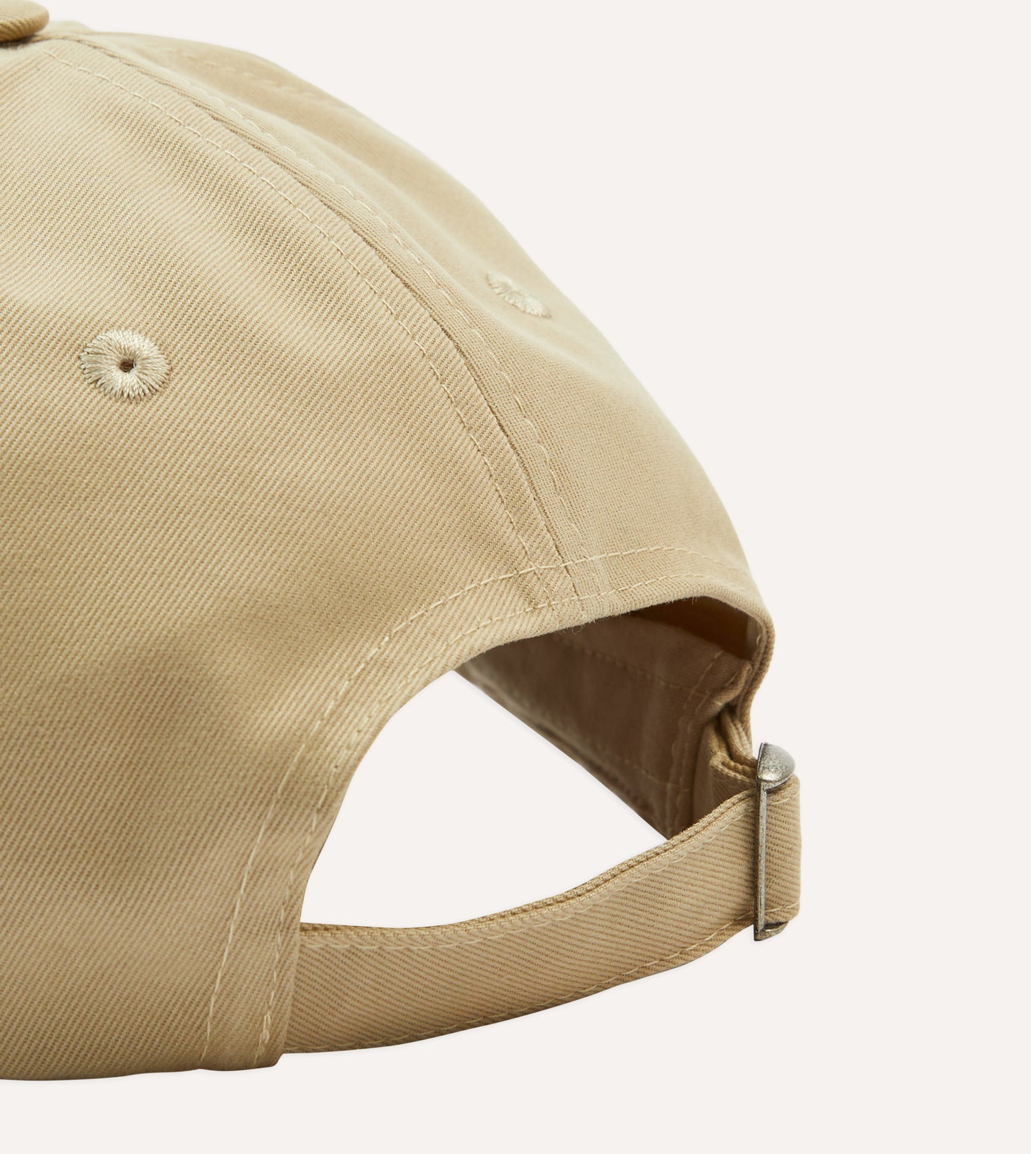 ‘D’ Flower Emblem Cotton Twill Baseball Cap