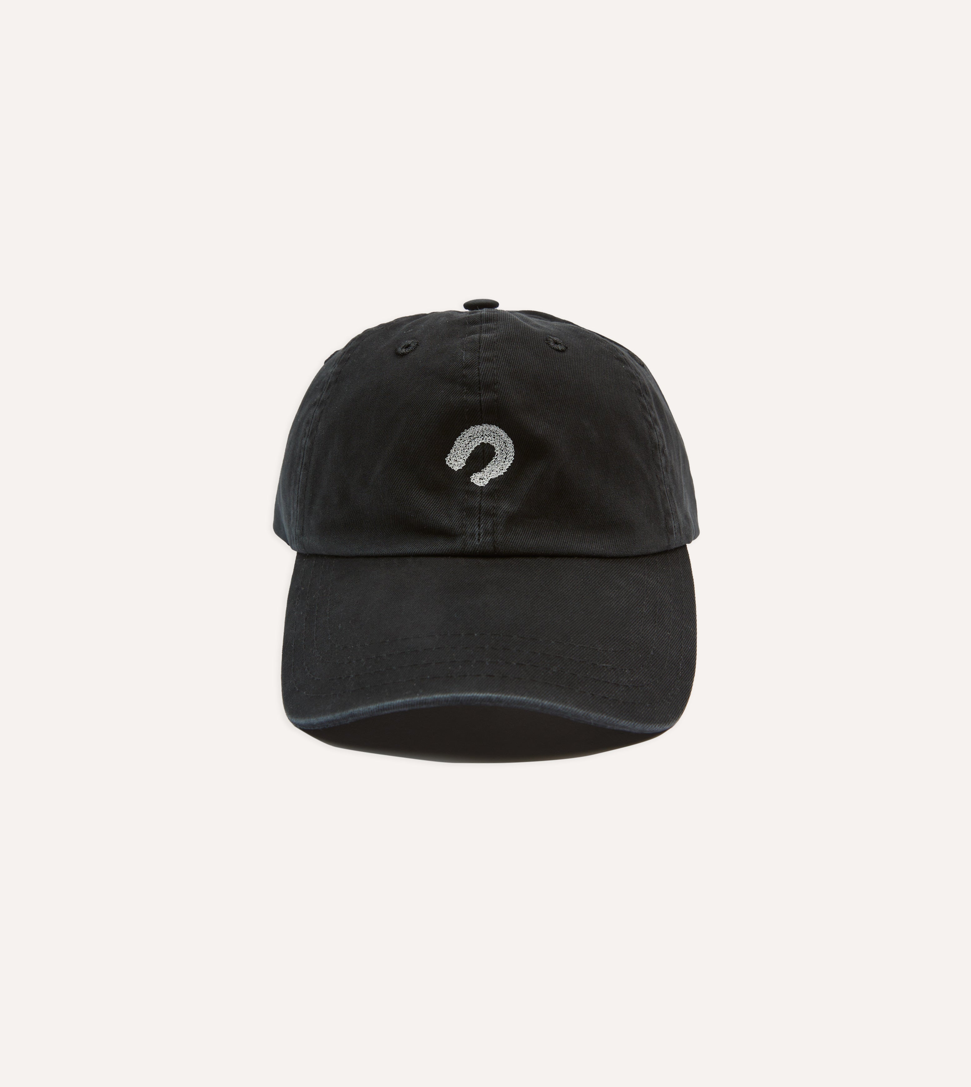 Black Horseshoe Cotton Twill Baseball Cap