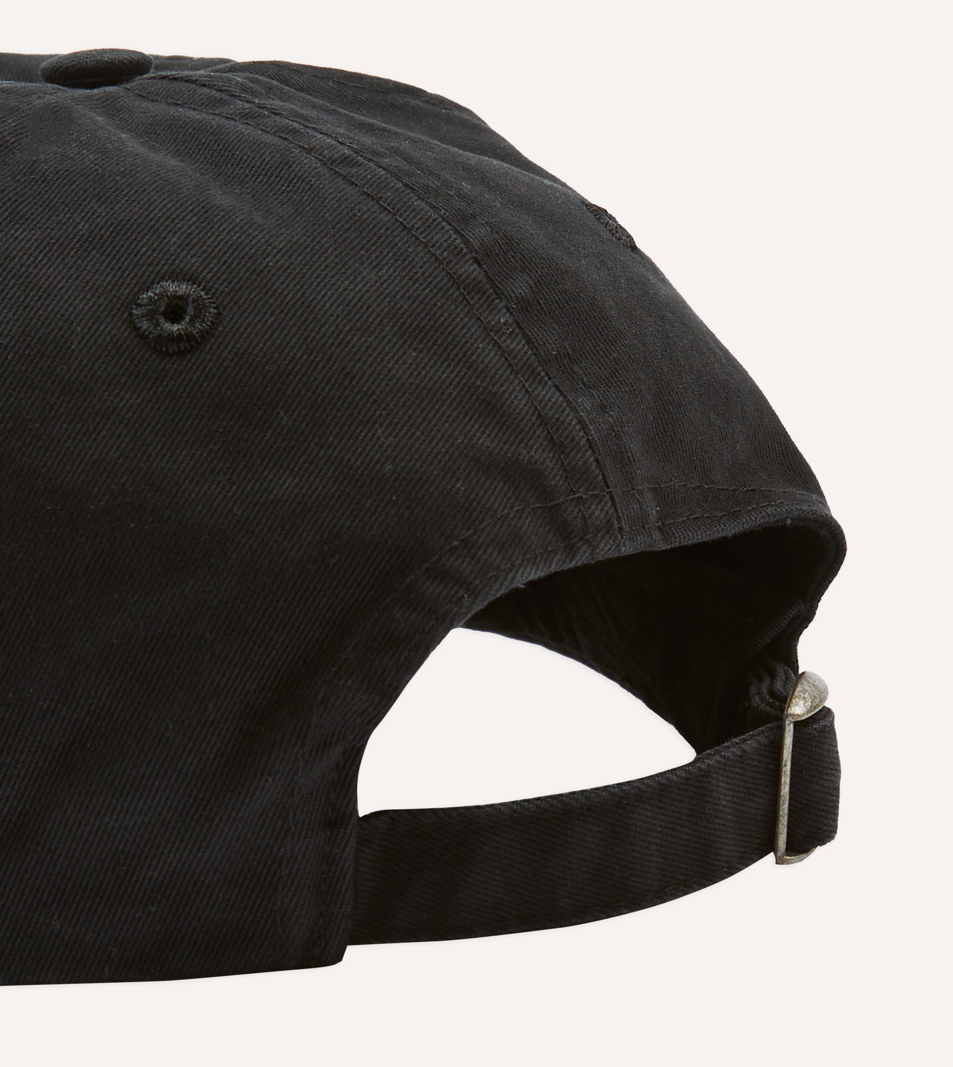 Black Horseshoe Cotton Twill Baseball Cap