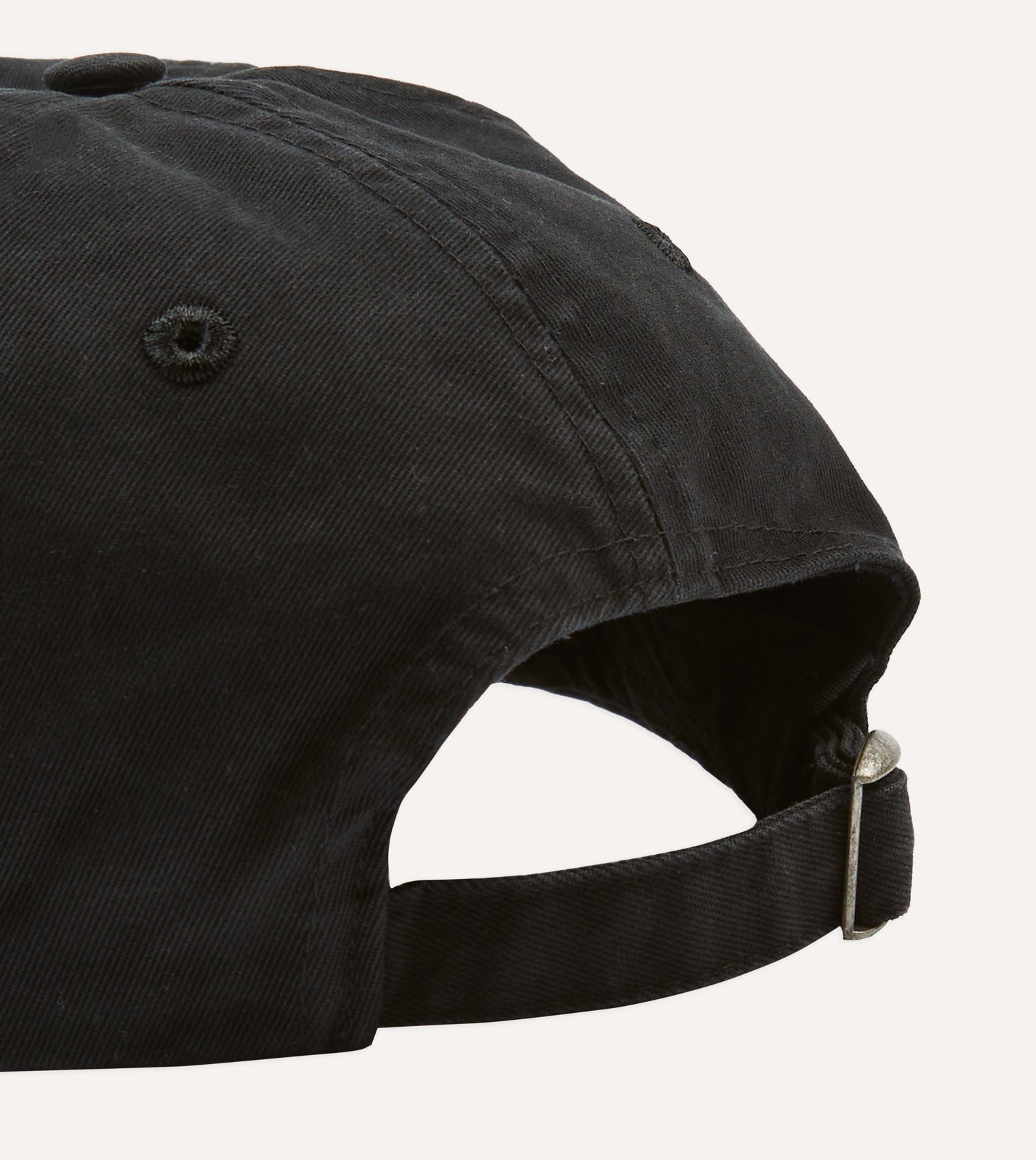 Black Horseshoe Cotton Twill Baseball Cap