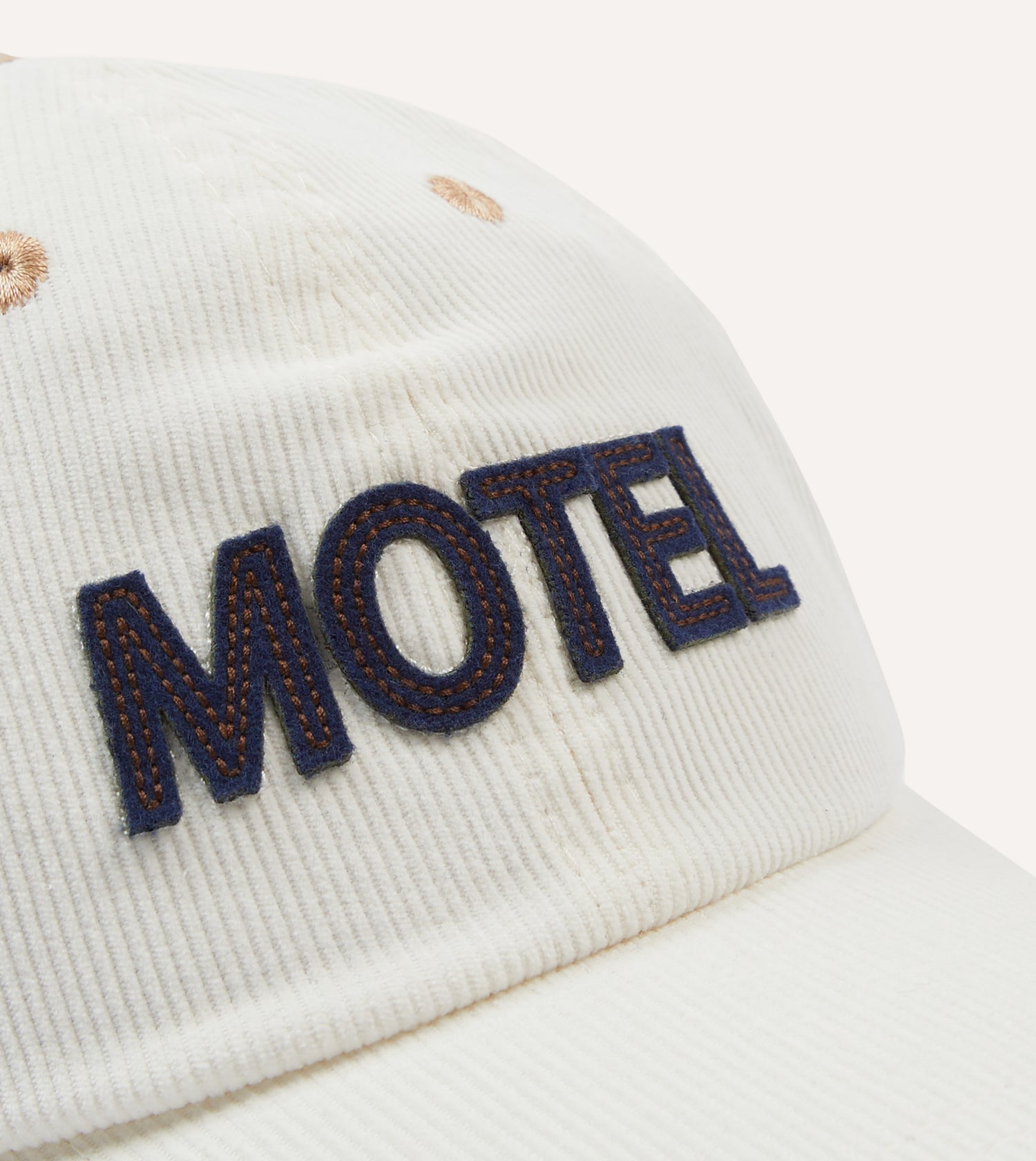 Ecru Motel Cotton Corduroy Baseball Cap