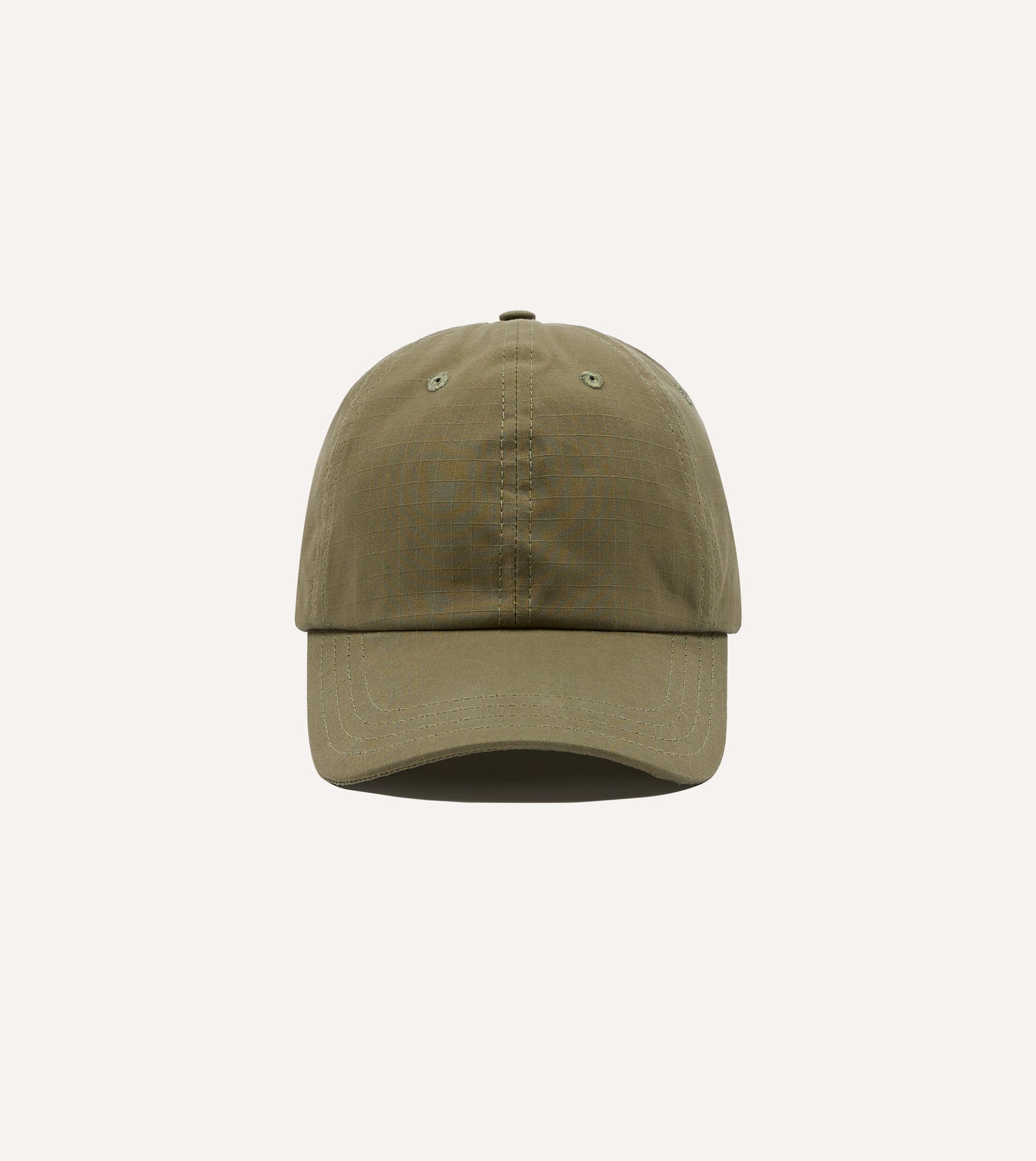 Khaki Green Ripstop Cotton Baseball Cap