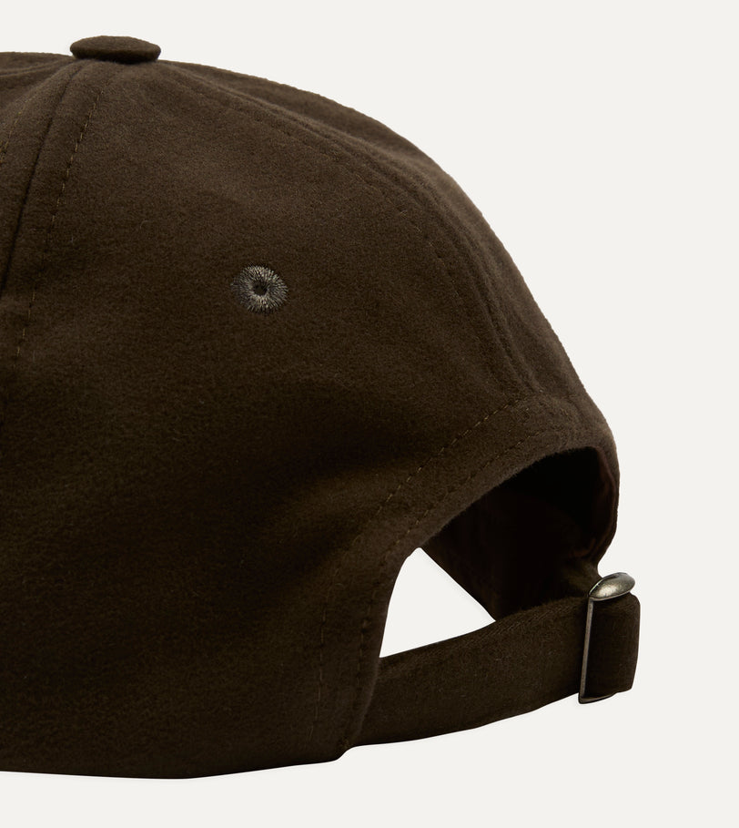 Drake's by A. Levine Brown Moleskin Club Motif Baseball Cap