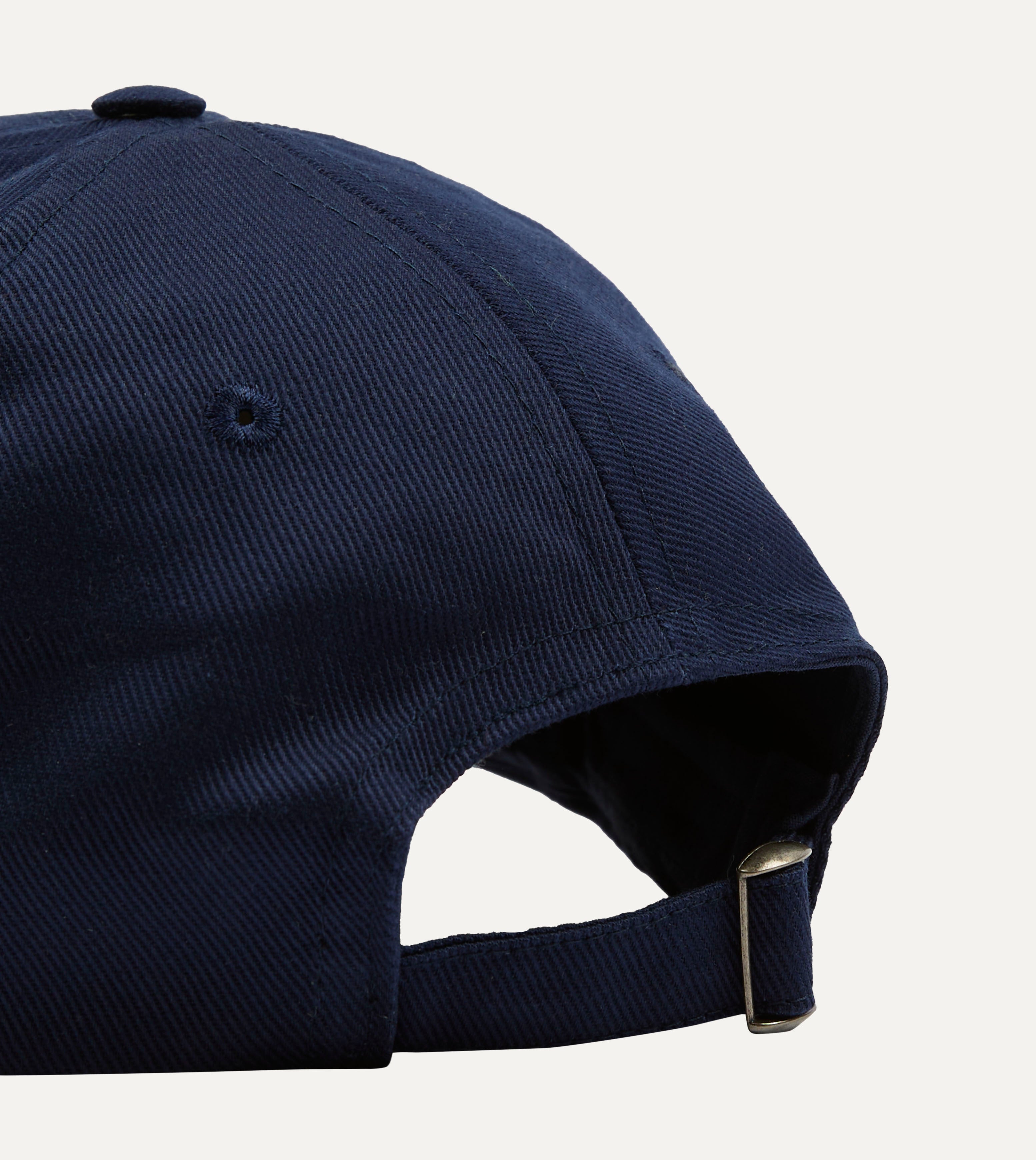 Navy Chainstitch '1977' Cotton Twill Baseball Cap – Drakes US