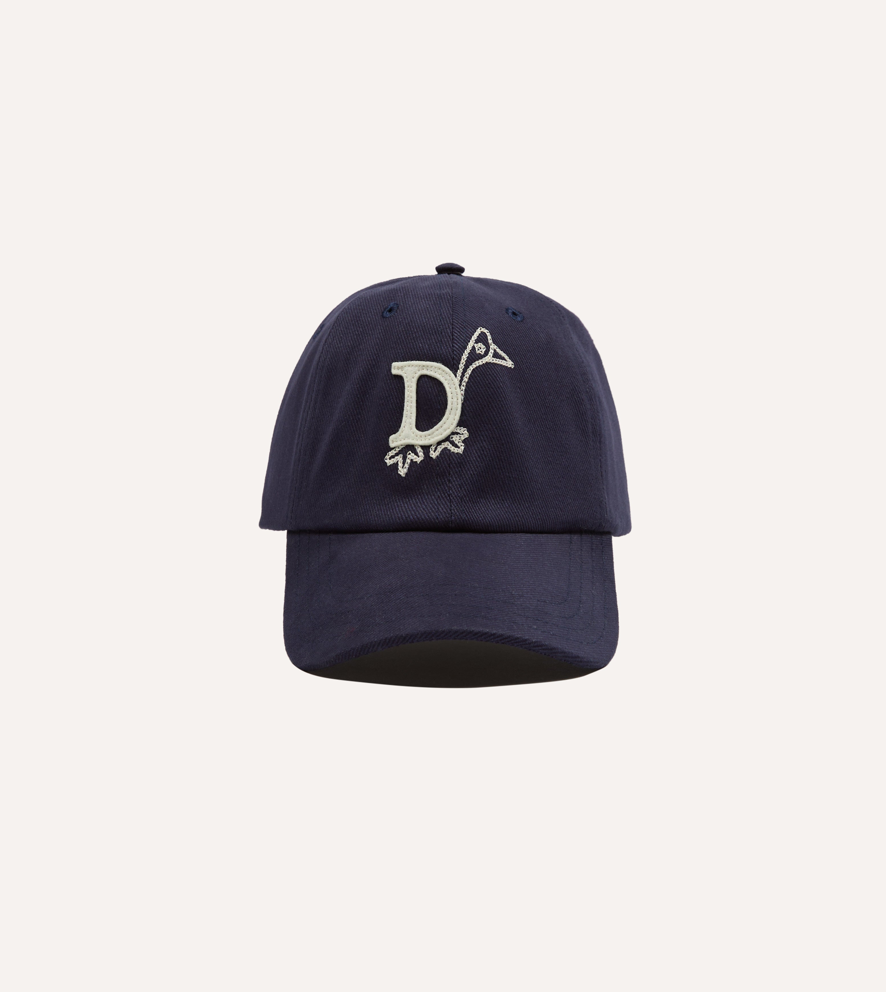 Navy 'D Duck' Cotton Twill Baseball Cap – Drakes US