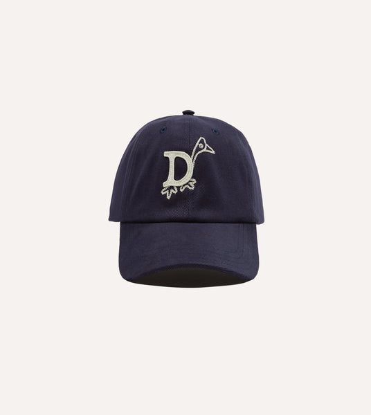Navy 'D Duck' Cotton Twill Baseball Cap – Drakes US
