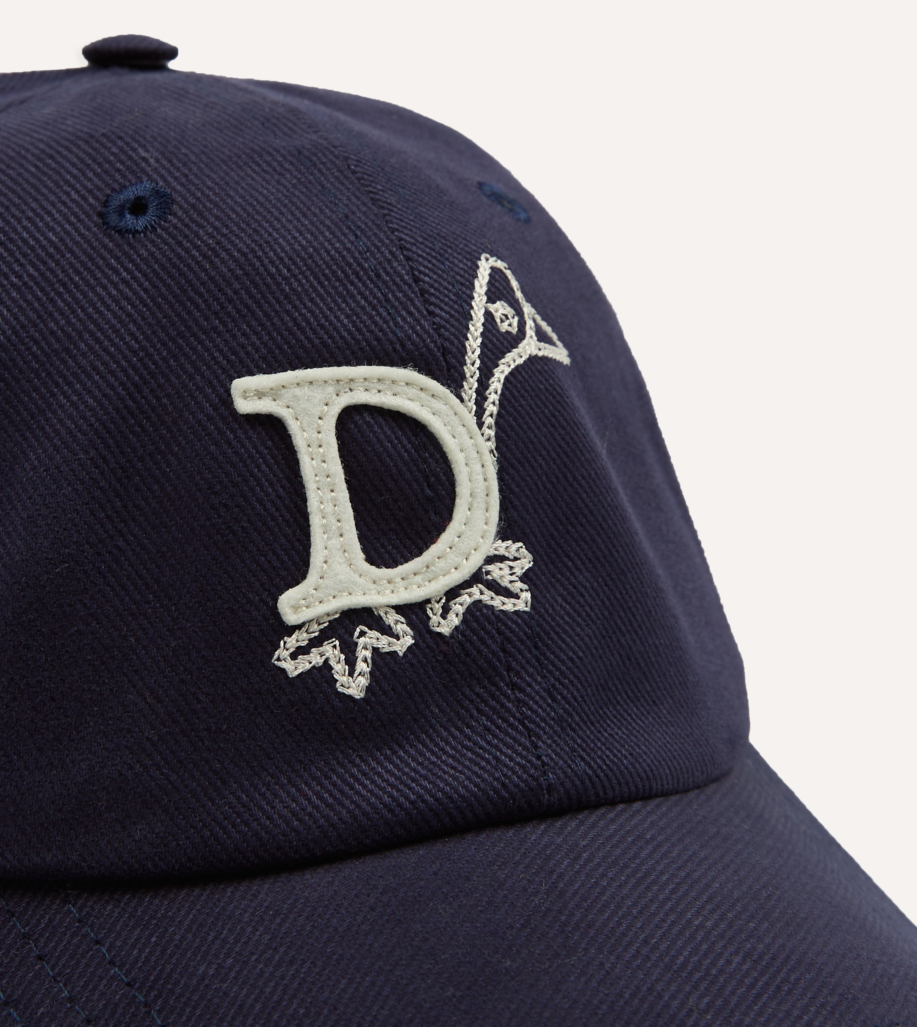 Navy 'D Duck' Cotton Twill Baseball Cap – Drakes US