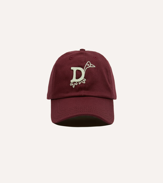 Burgundy 'D Duck' Cotton Twill Baseball Cap – Drakes US
