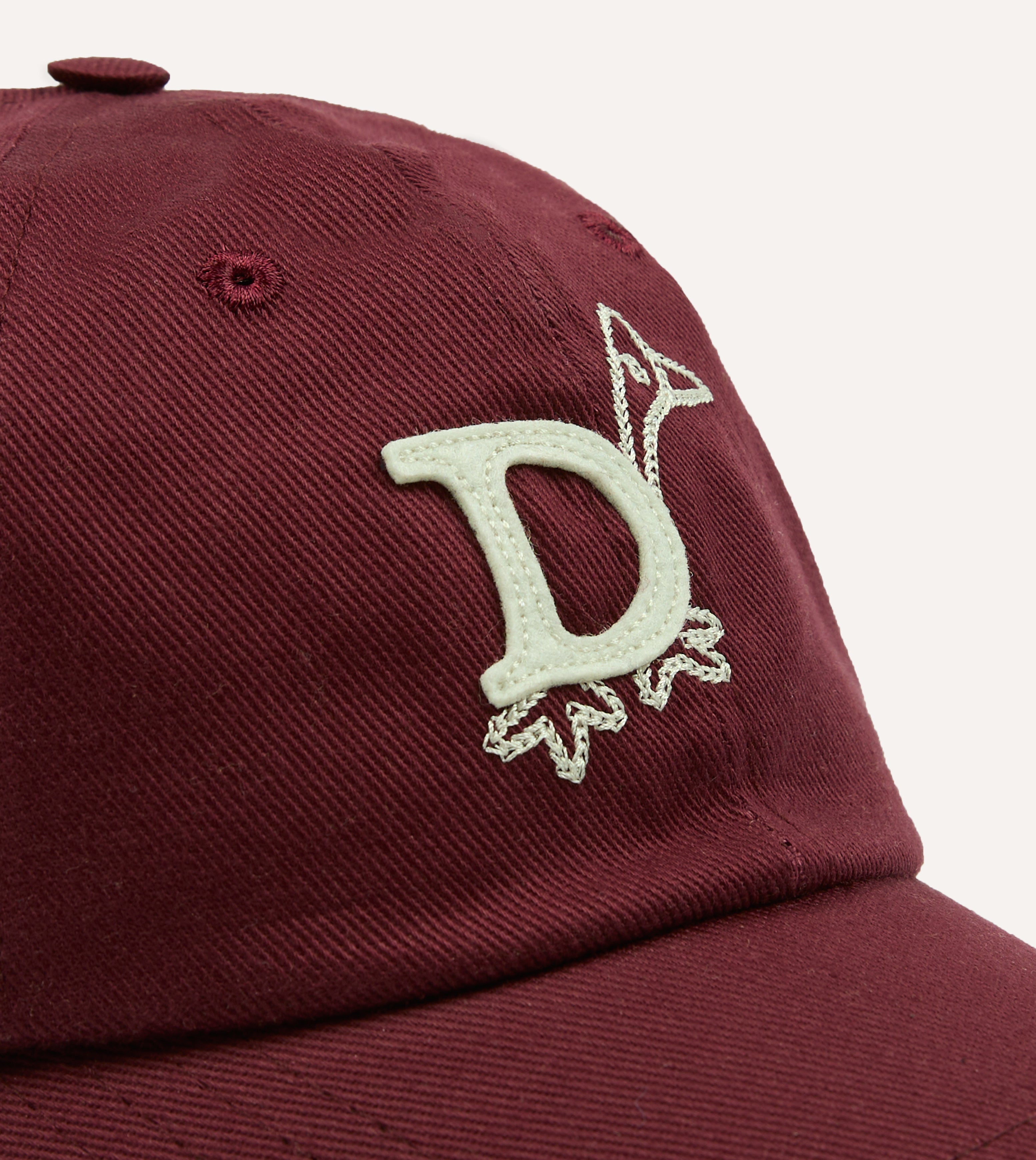 Burgundy 'D Duck' Cotton Twill Baseball Cap – Drakes US
