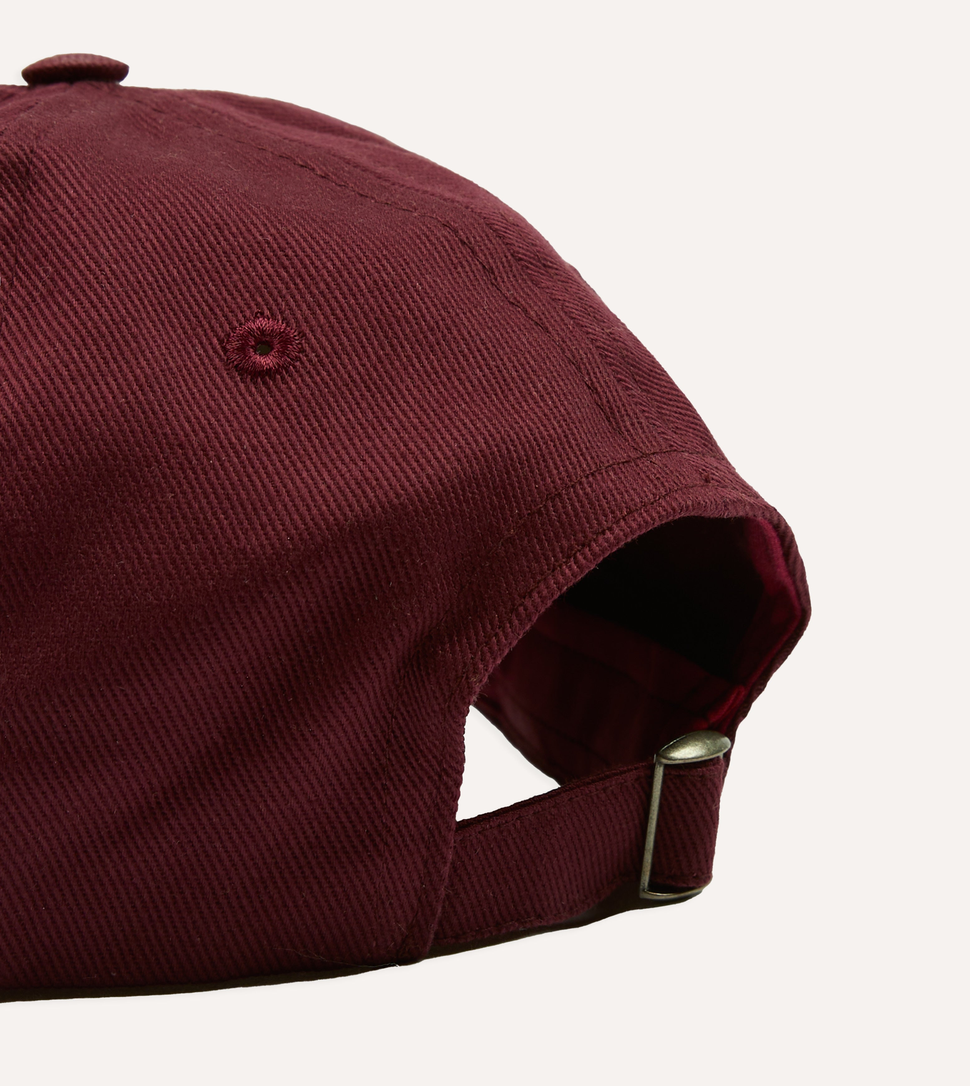 Burgundy 'D Duck' Cotton Twill Baseball Cap – Drakes US