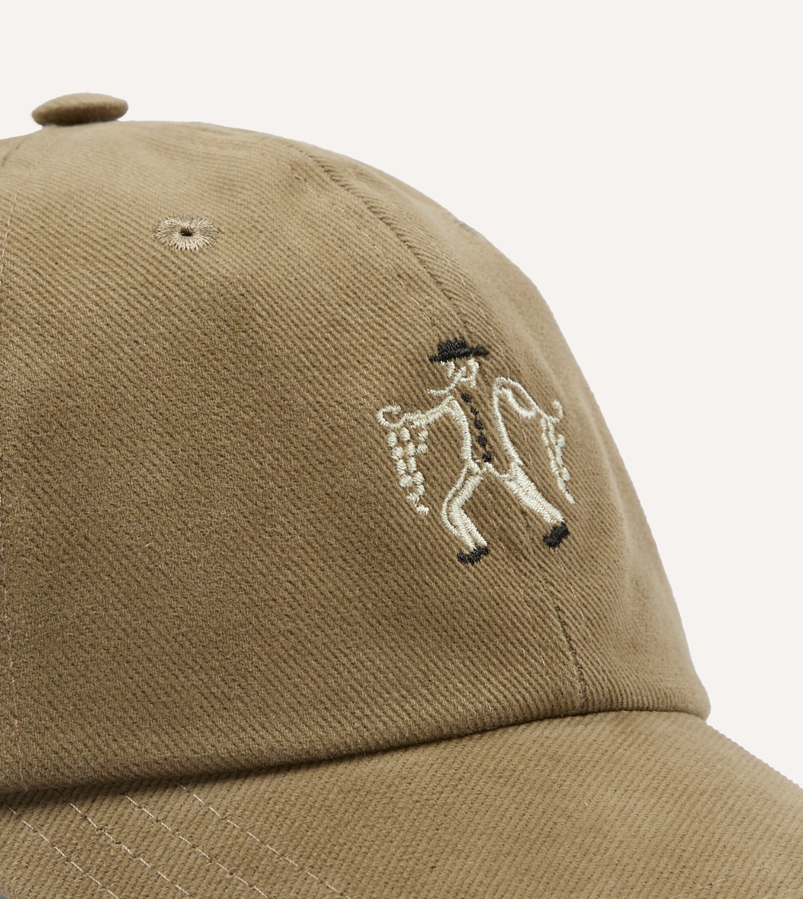 Brown 'Onion Seller' Cotton Twill Baseball Cap