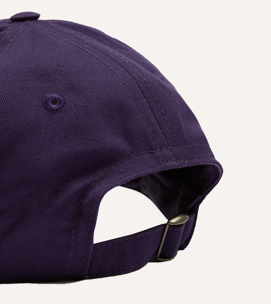 Purple 'Psycha Flower' Cotton Twill Baseball Cap