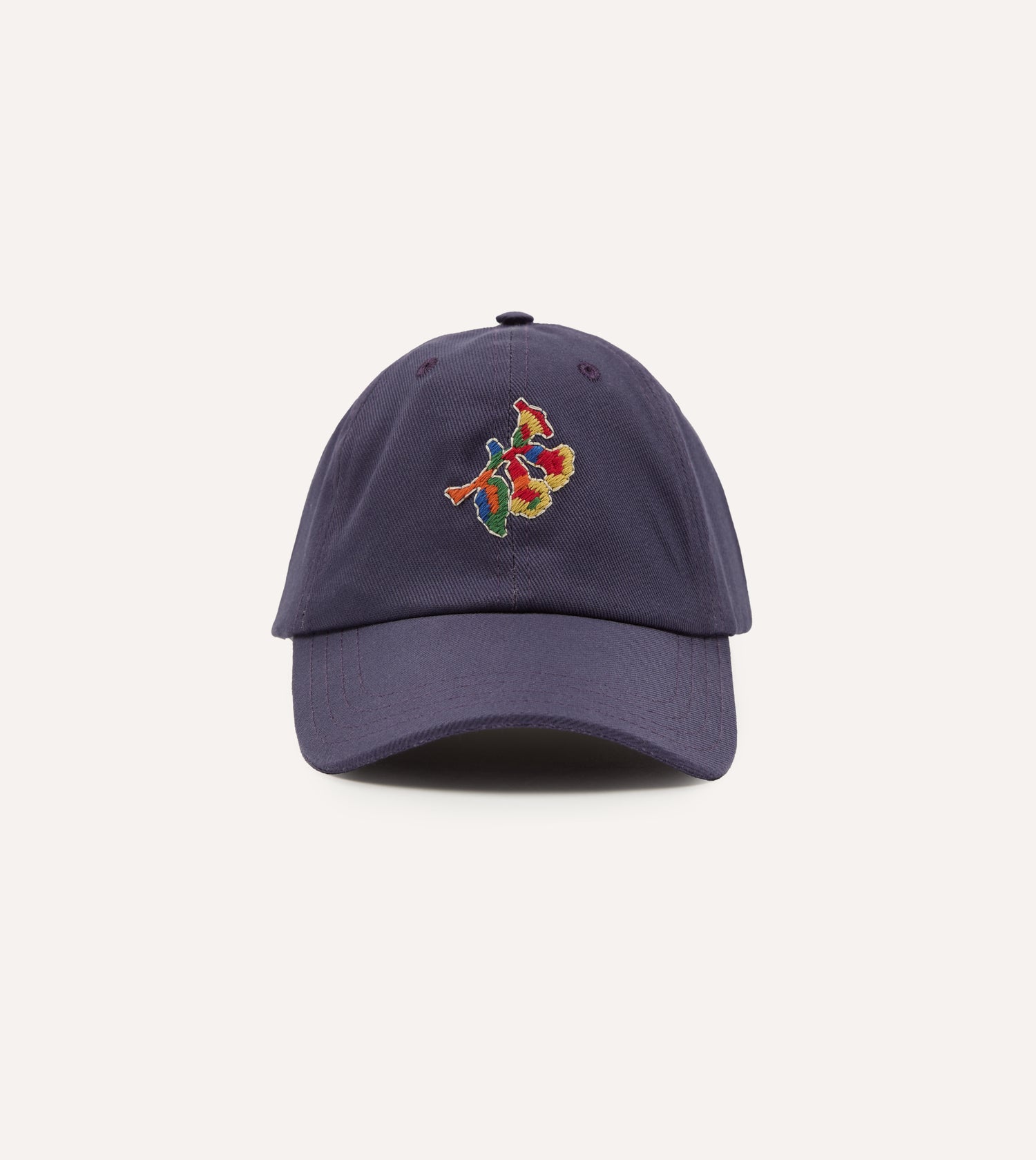 Navy 'Tapisserie' Cotton Twill Baseball Cap