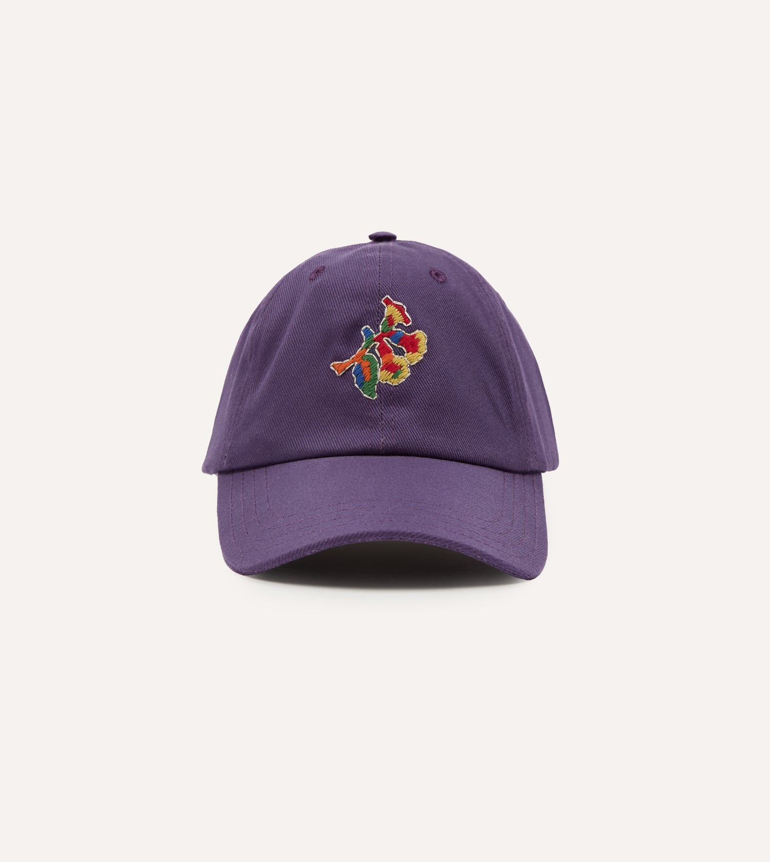 Purple 'Tapisserie' Cotton Twill Baseball Cap