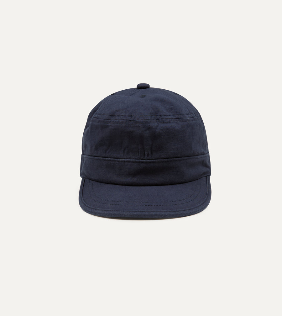 Câbleami Navy Light Back Satin Cotton Metro Hat