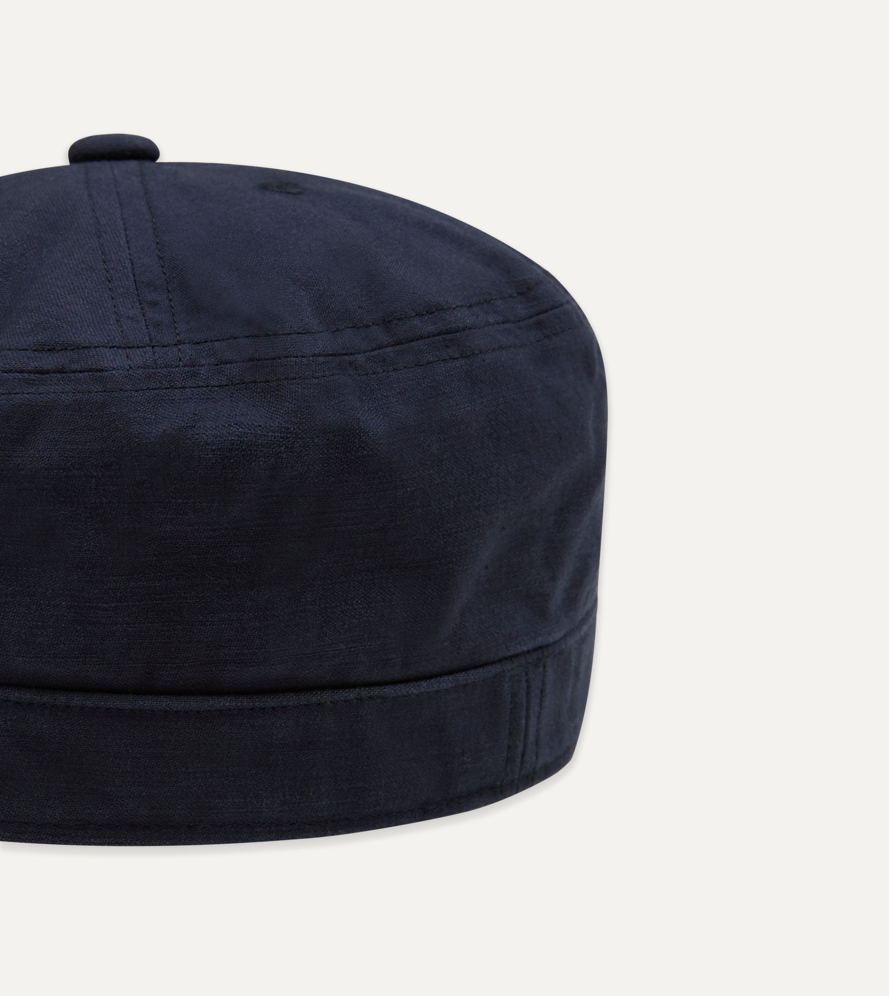 Câbleami Navy Light Back Satin Cotton Metro Hat