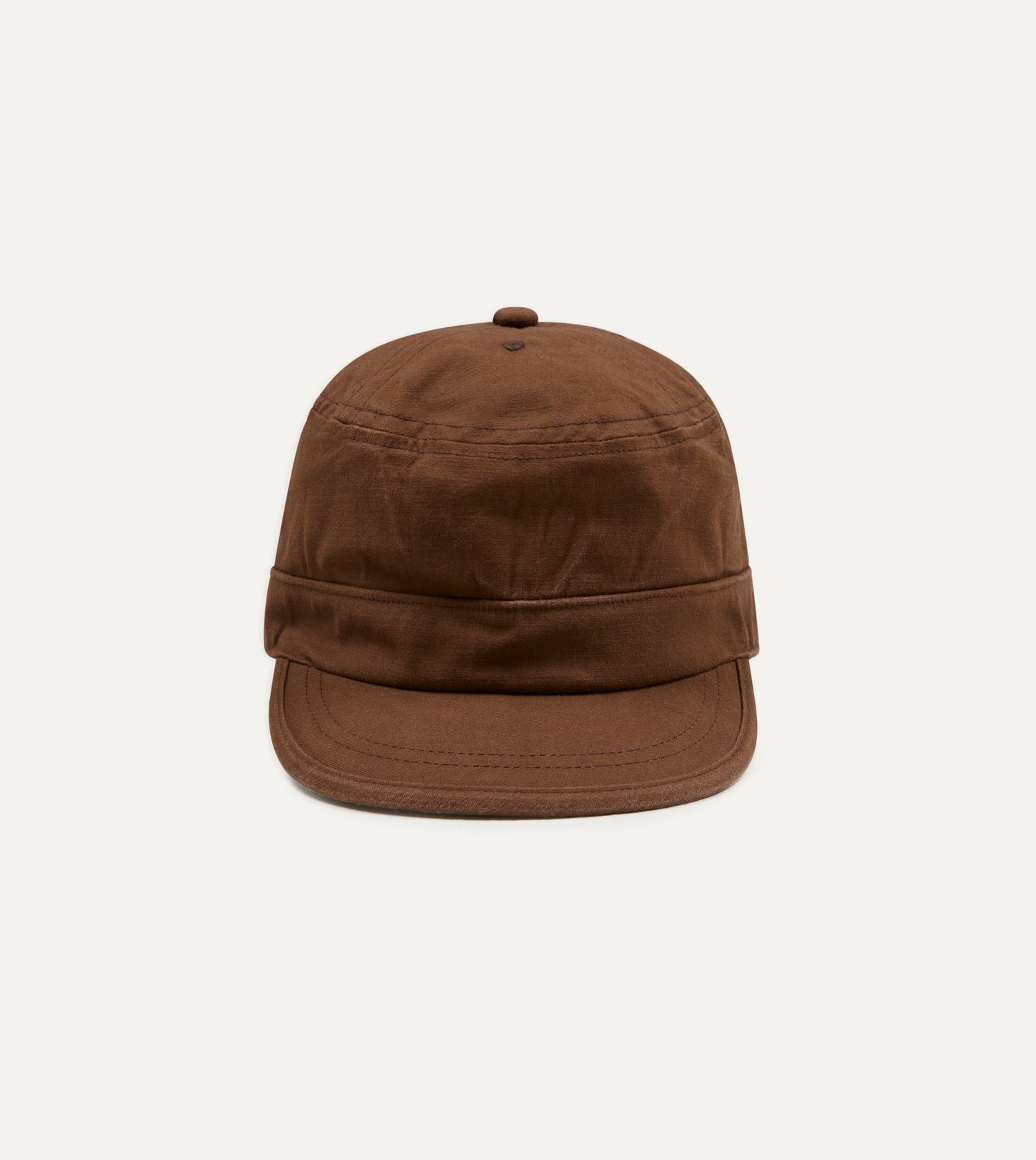 Câbleami Brown Light Back Satin Cotton Metro Hat