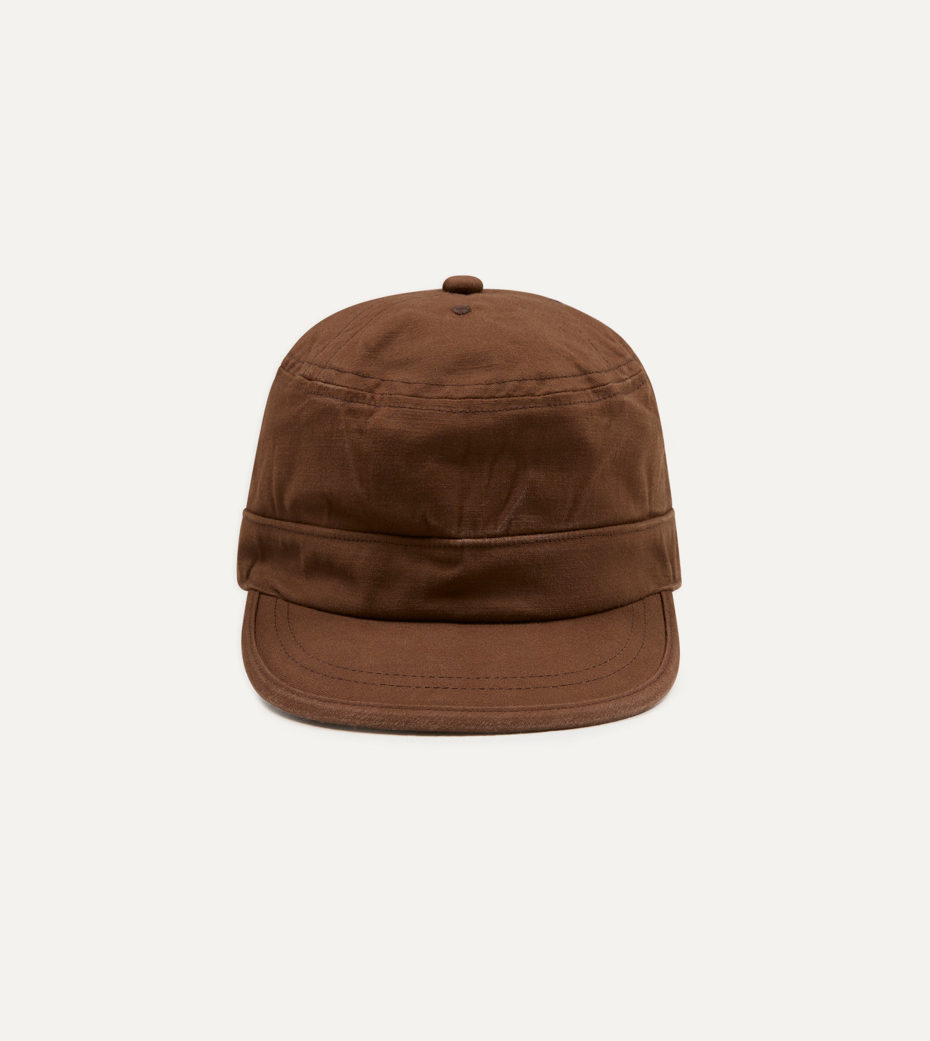 Câbleami Brown Light Back Satin Cotton Metro Hat