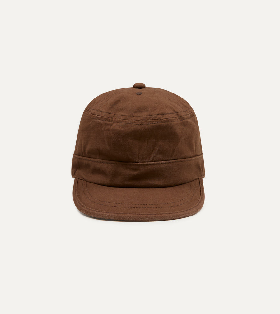 Câbleami Brown Light Back Satin Cotton Metro Hat