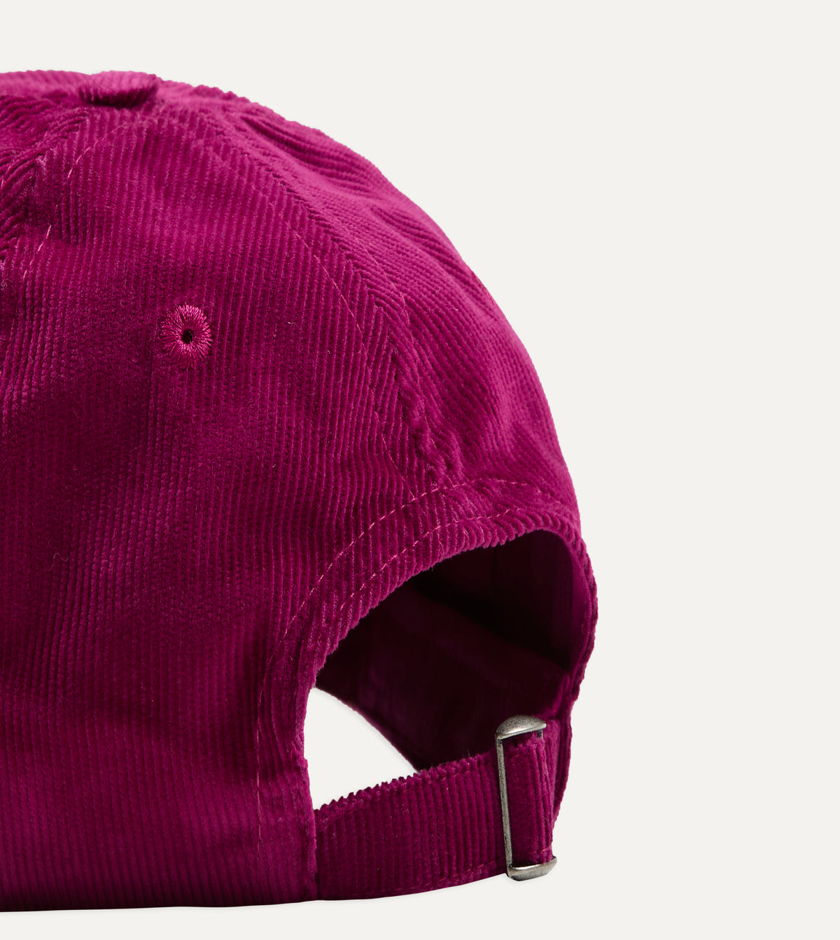 Magenta 'Clock' Cotton Corduroy Baseball Cap