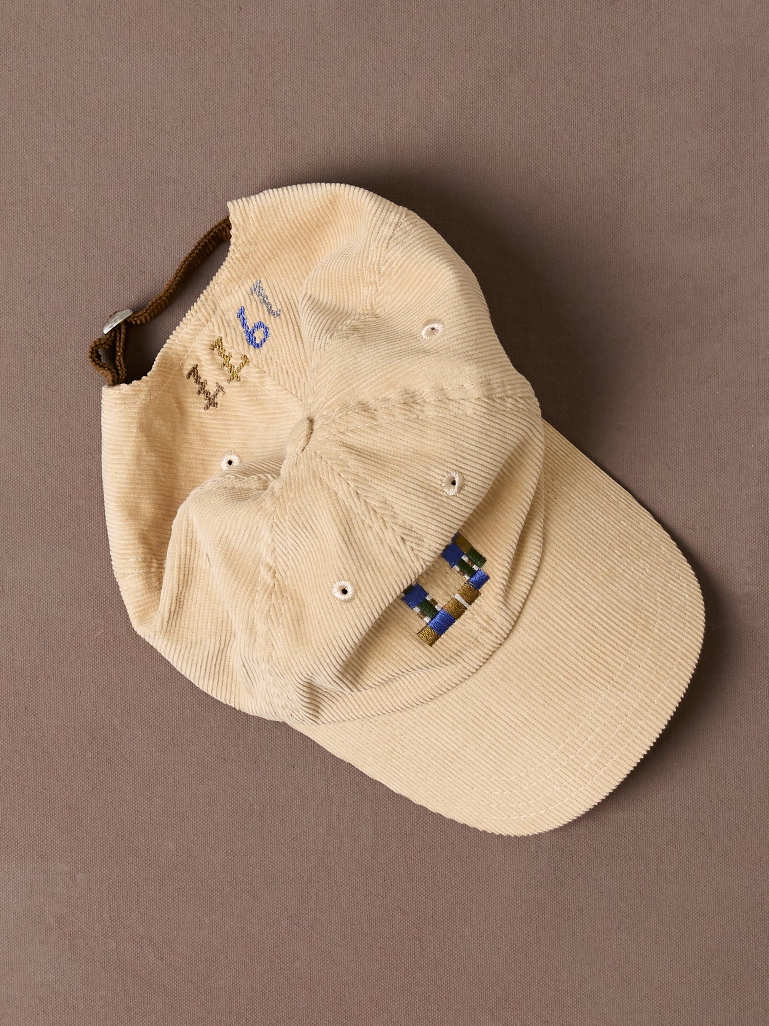 Sand 'D' Emblem Cotton Corduroy Baseball Cap