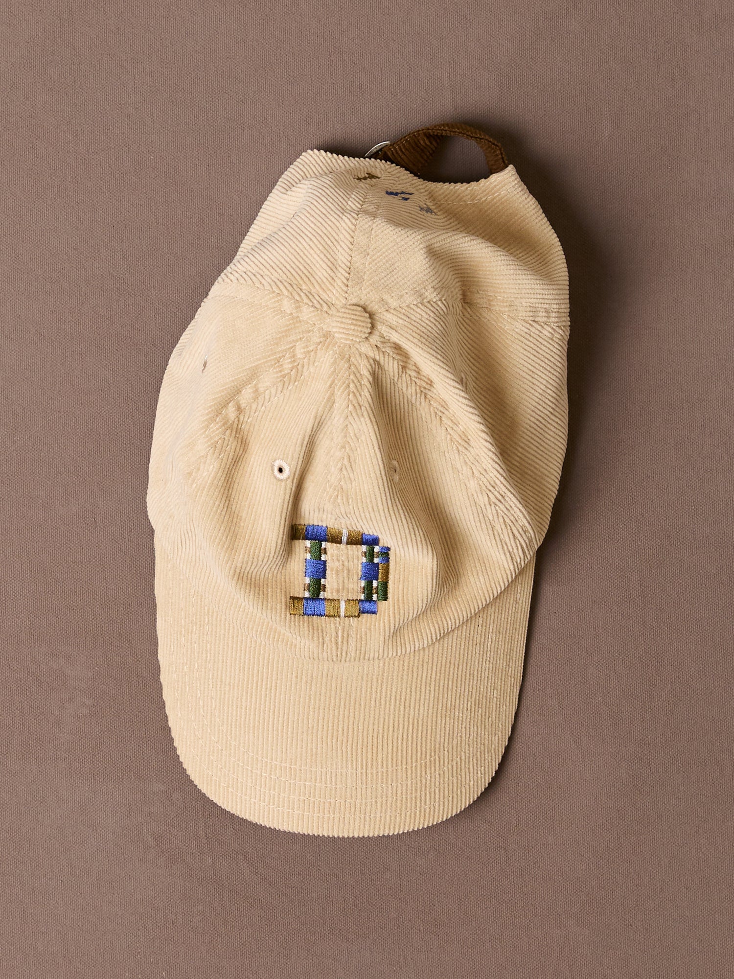 Sand 'D' Emblem Cotton Corduroy Baseball Cap