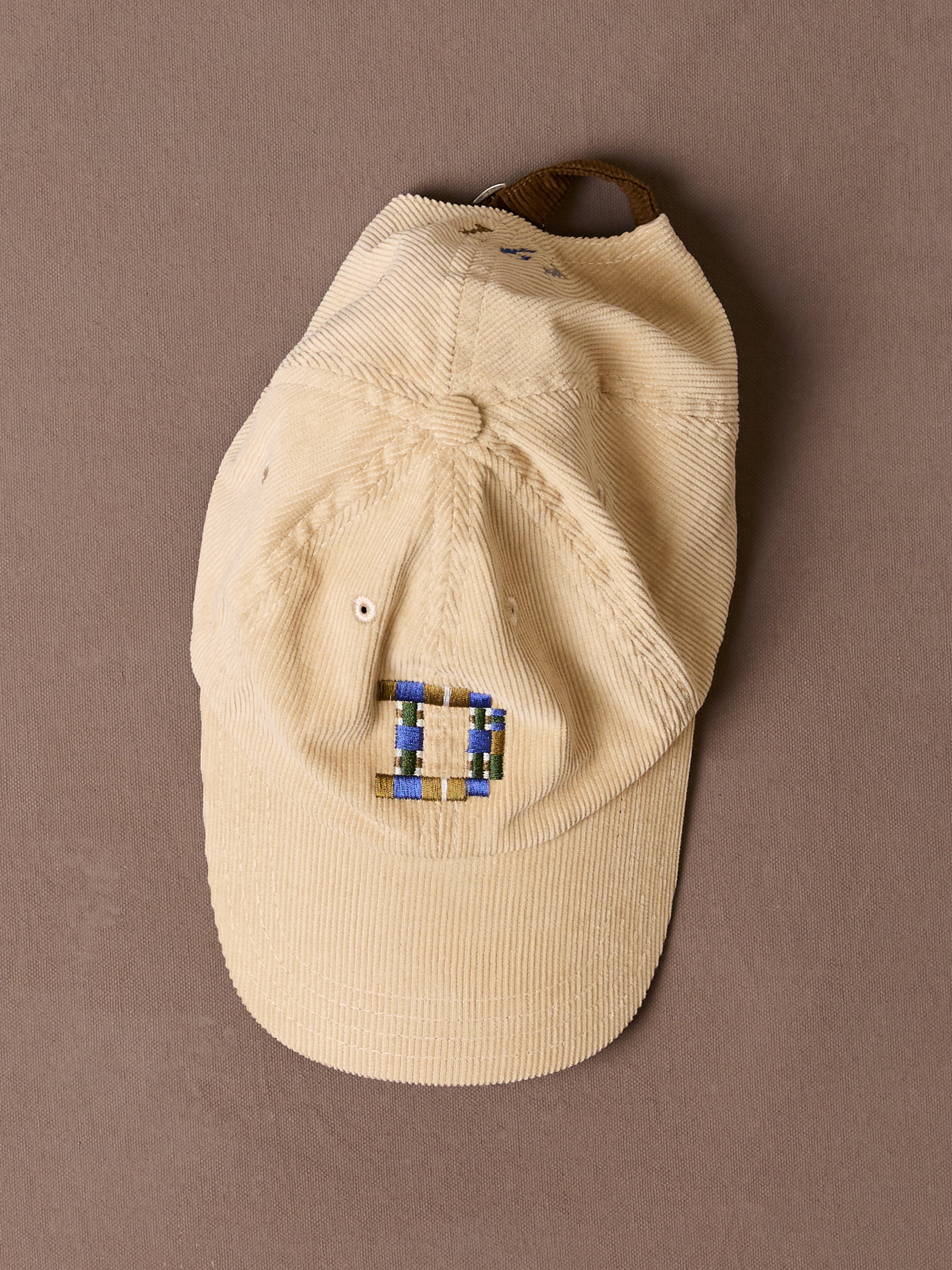 Sand 'D' Emblem Cotton Corduroy Baseball Cap