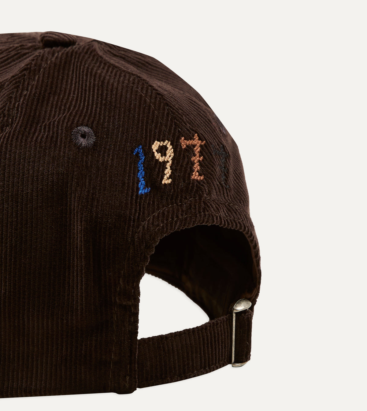 Brown 'D' Emblem Cotton Corduroy Baseball Cap
