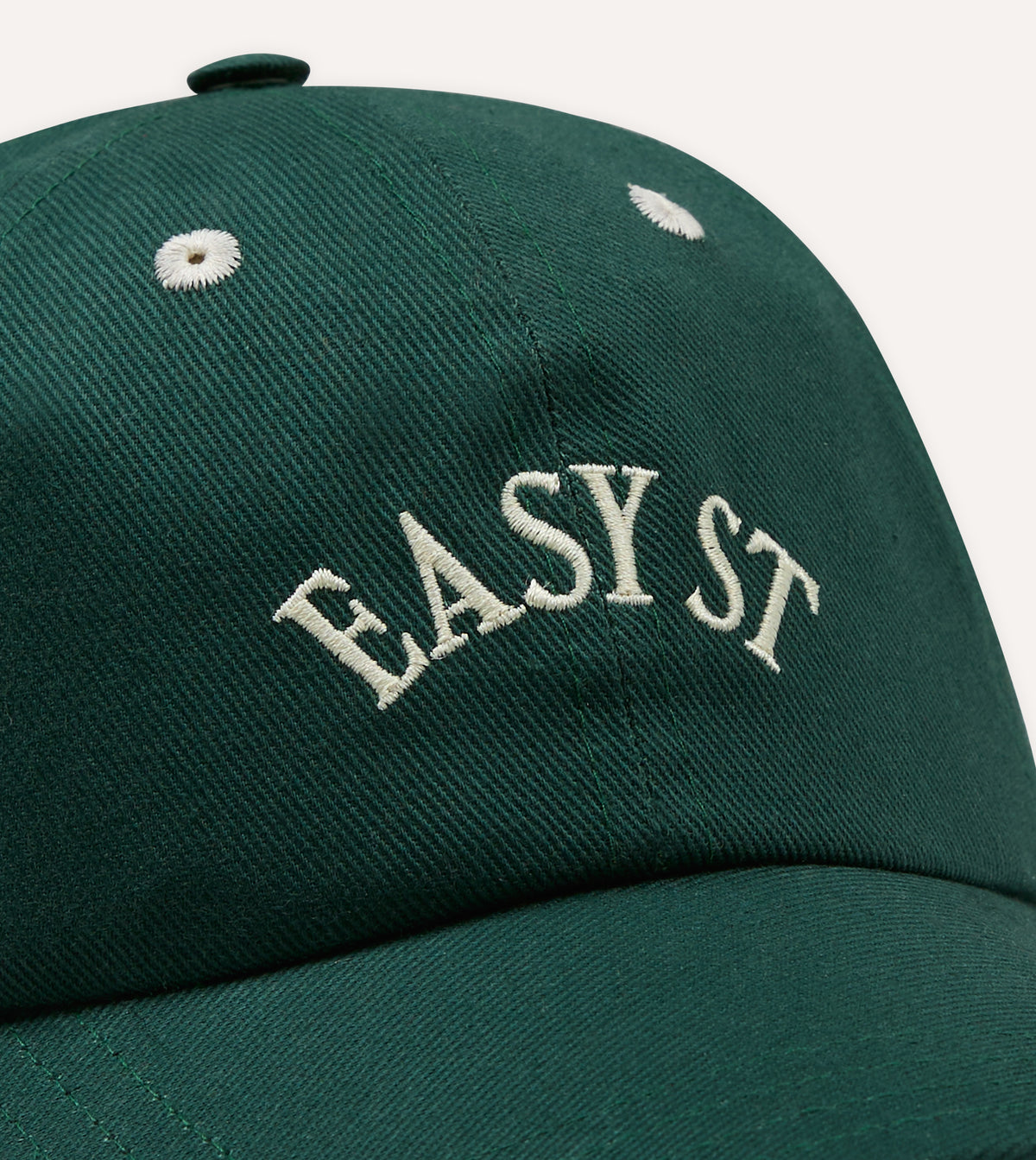 Green 'Easy St' Cotton Twill Baseball Cap