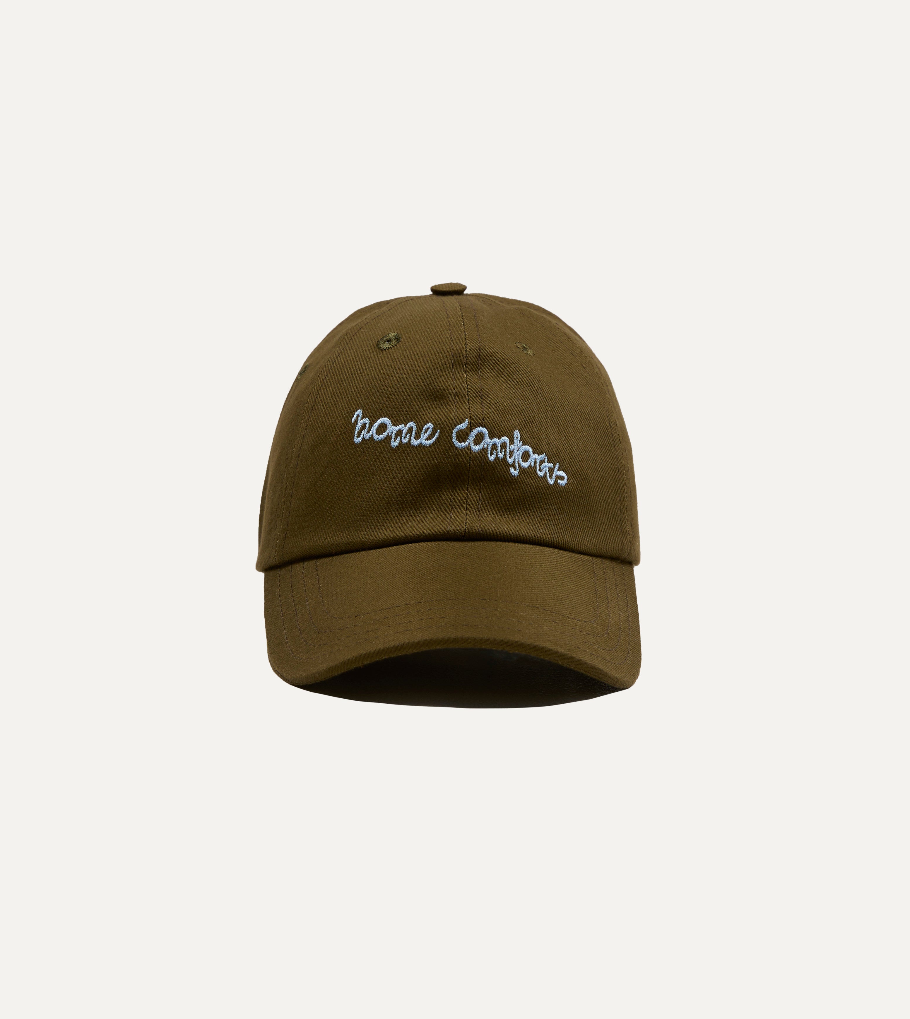Brown 'Home Comforts' Cotton Twill Baseball Cap