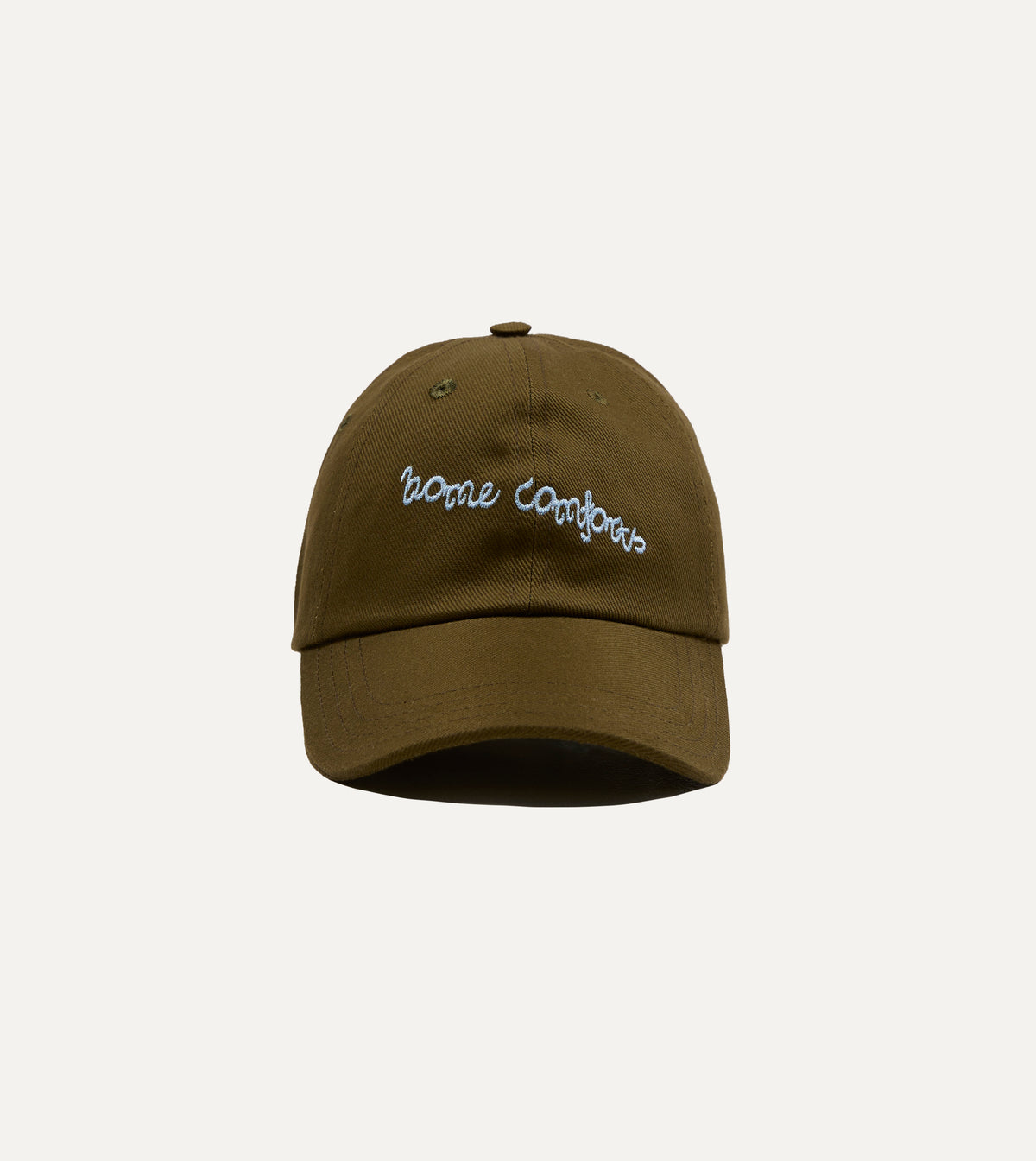 Brown 'Home Comforts' Cotton Twill Baseball Cap