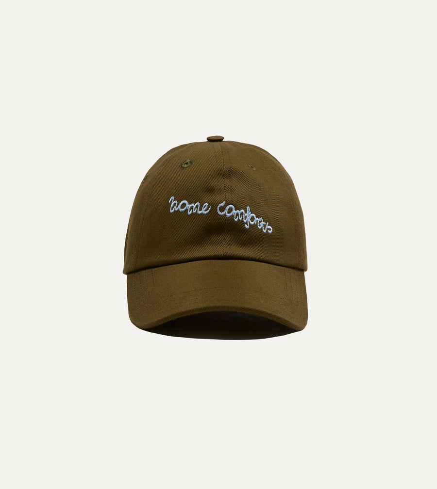Brown 'Home Comforts' Cotton Twill Baseball Cap