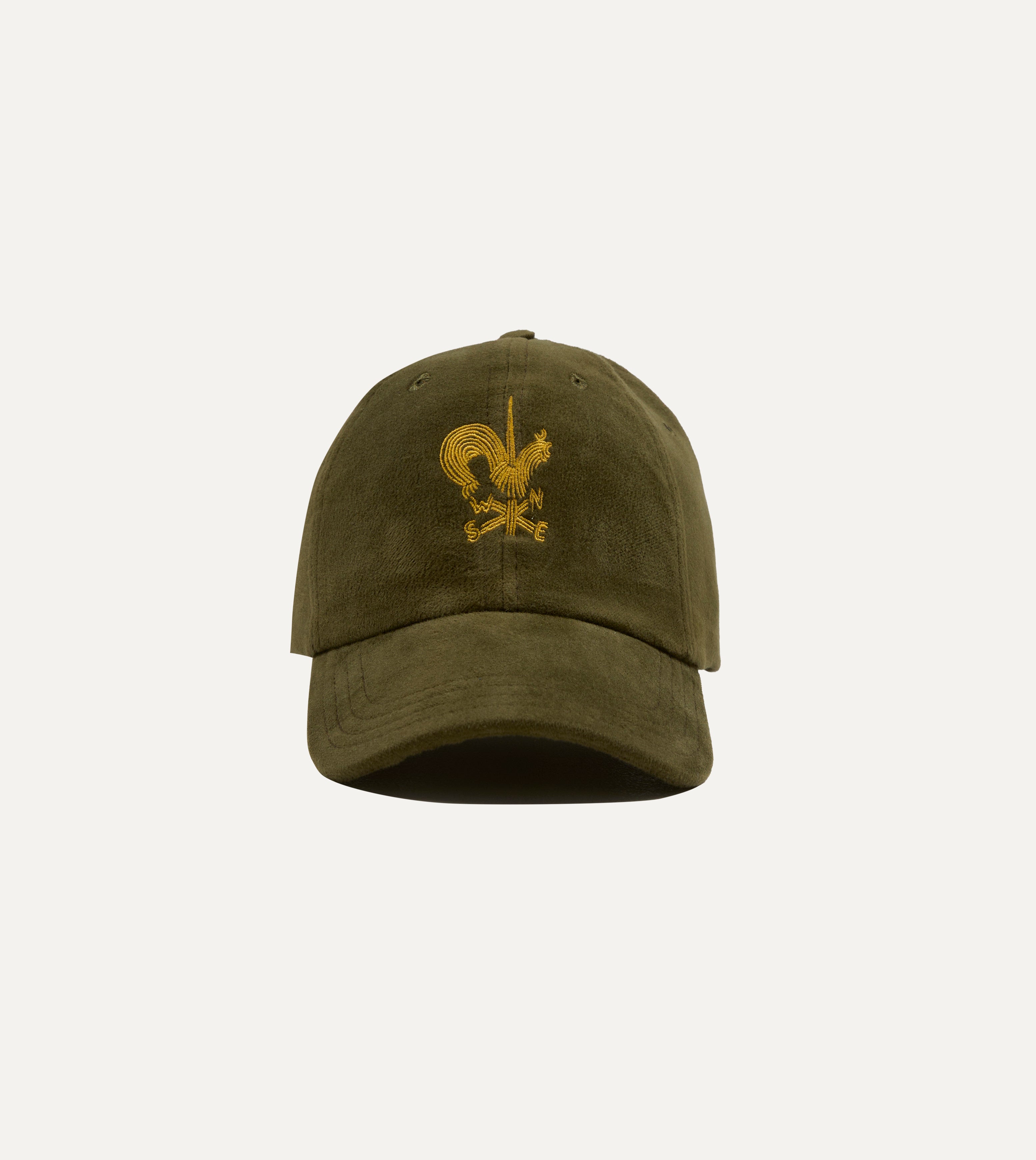Green 'Wind Vane' Cotton Twill Baseball Cap