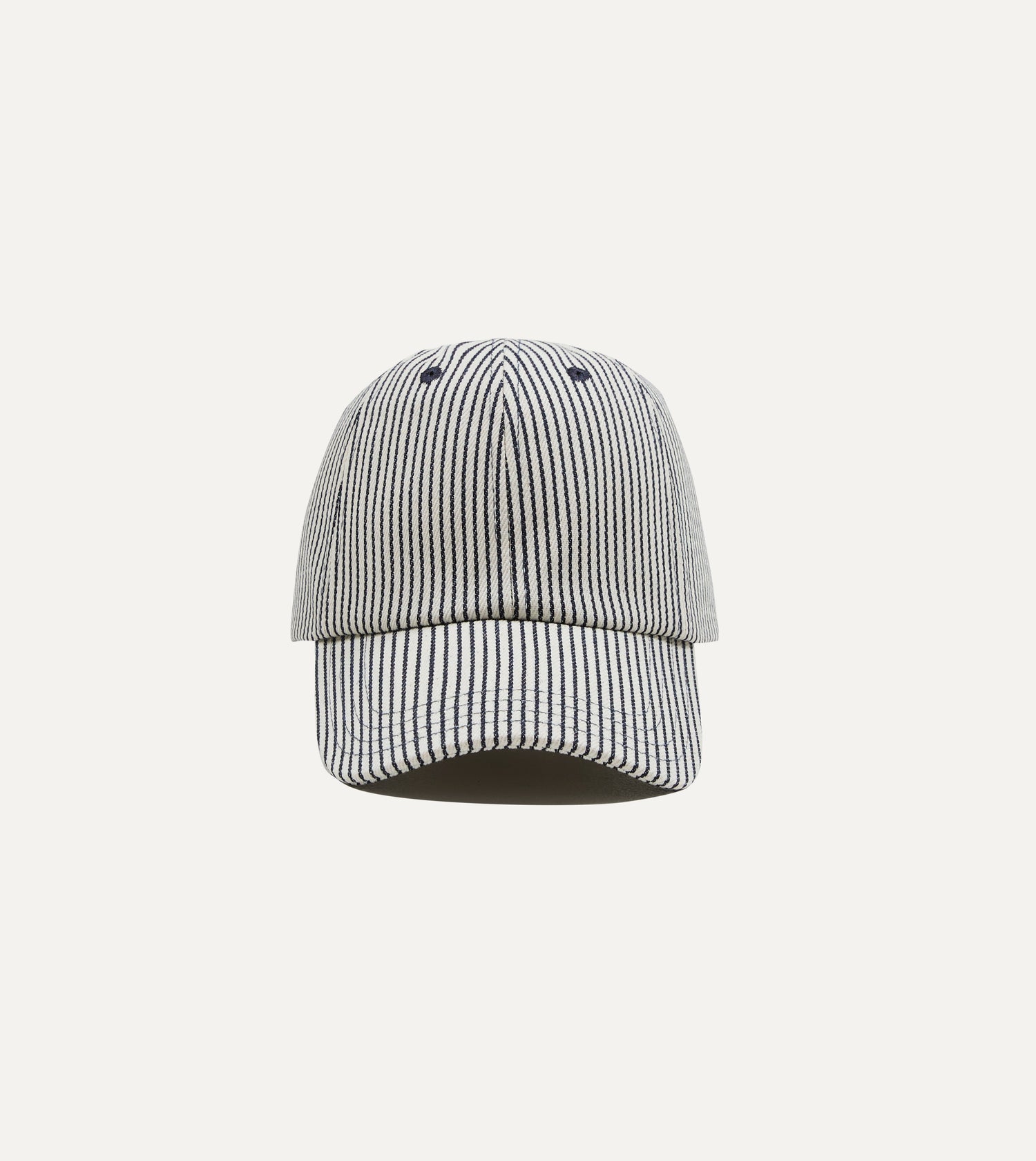 Navy Stripe Cotton Baseball Cap