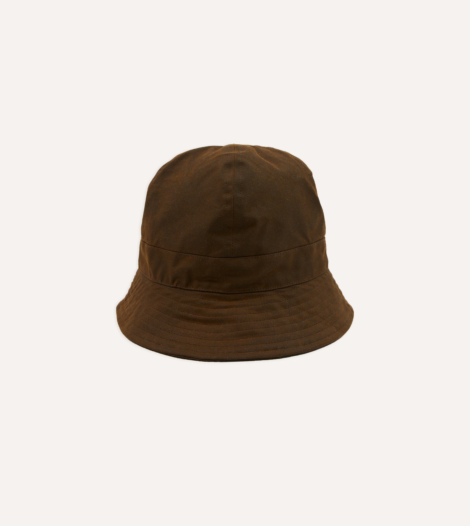 Brown Waxed Cotton Bucket Hat