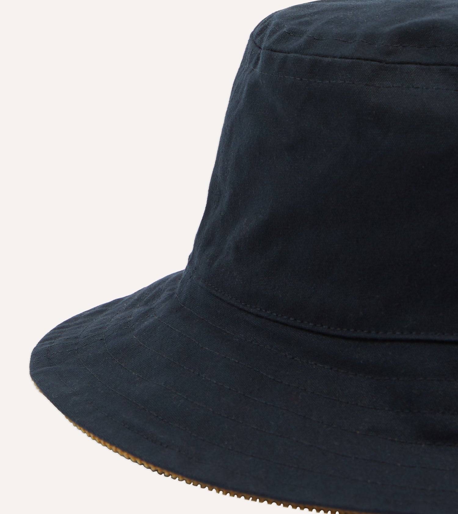 Drake's by A. Levine Black Waxed Cotton Bucket Hat