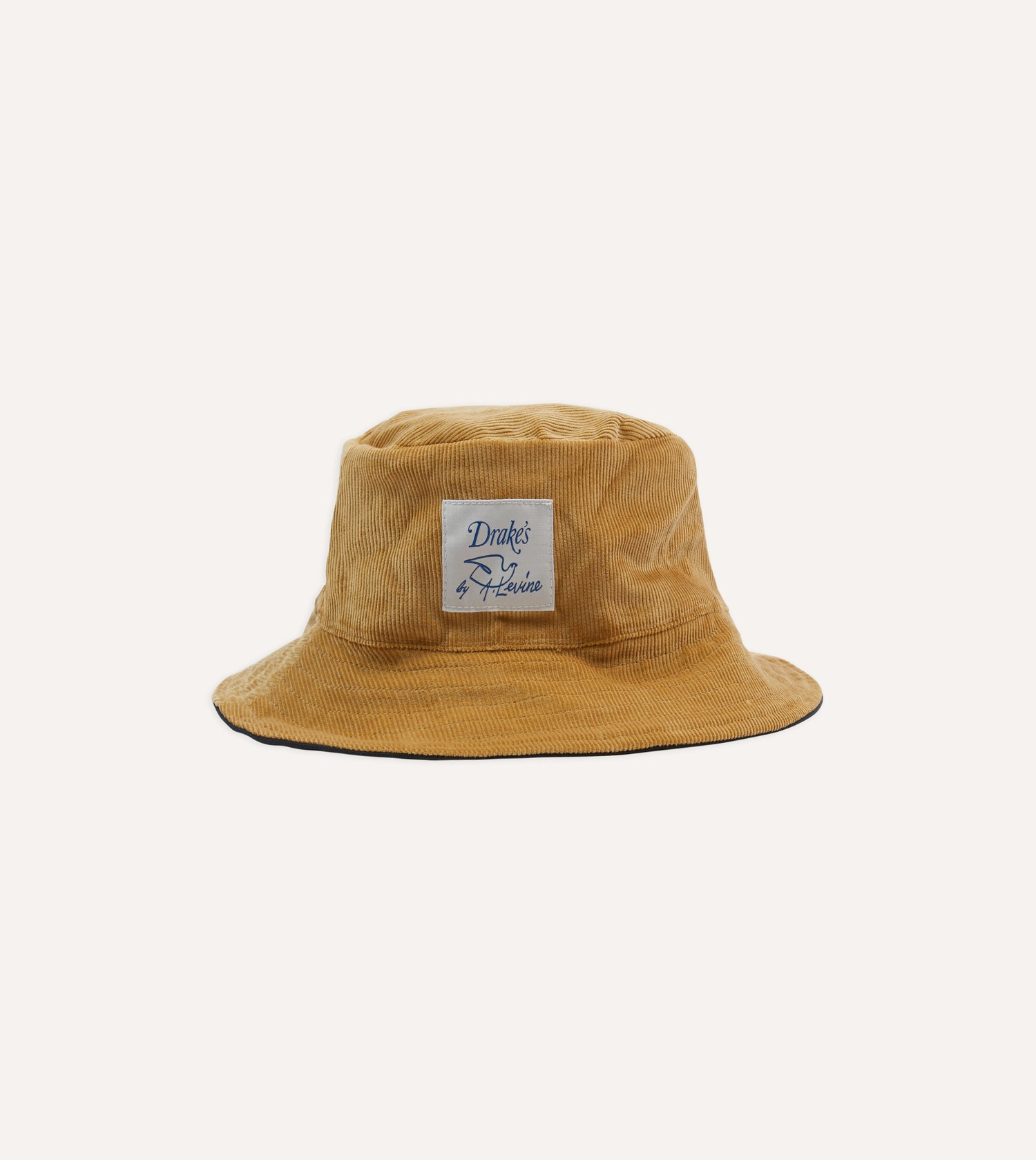 Drake's by A. Levine Black Waxed Cotton Bucket Hat