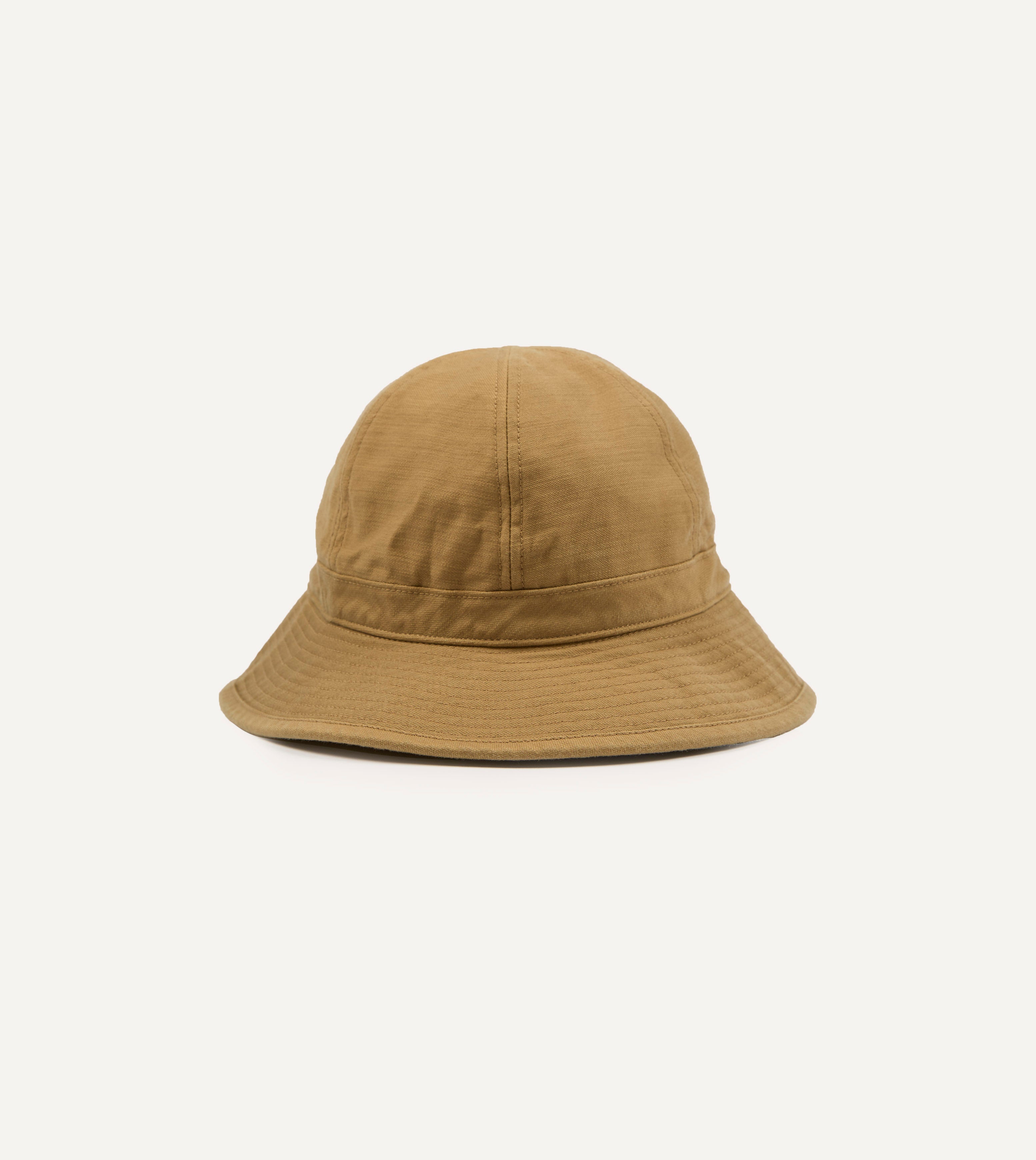 Câbleami Tan Baker Back Satin Cotton Metro Hat