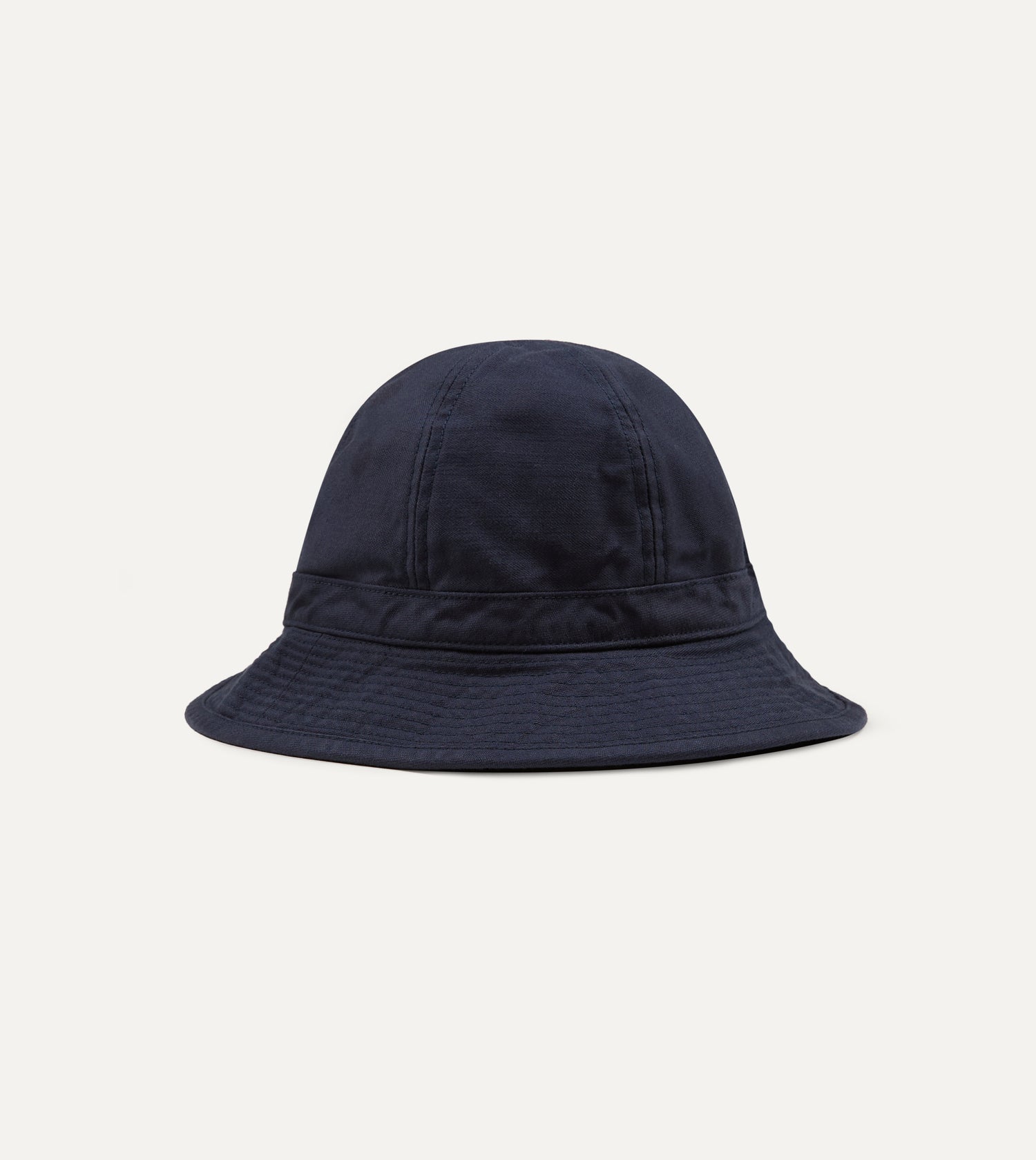 Câbleami Navy Baker Back Satin Cotton Metro Hat