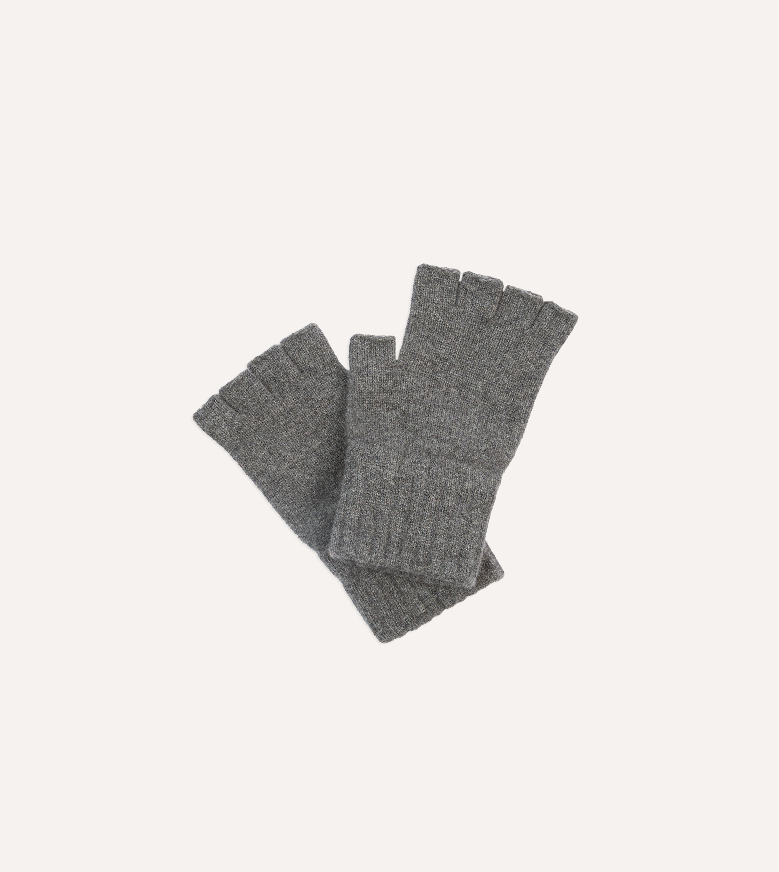 Grey Geelongora Fingerless Knitted Gloves