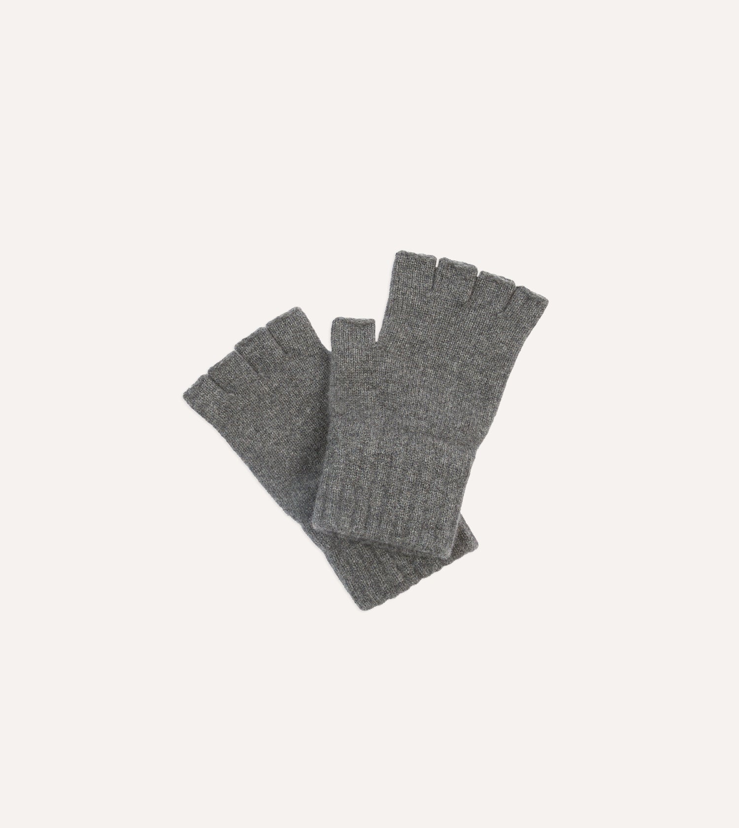 Grey Geelongora Fingerless Knitted Gloves