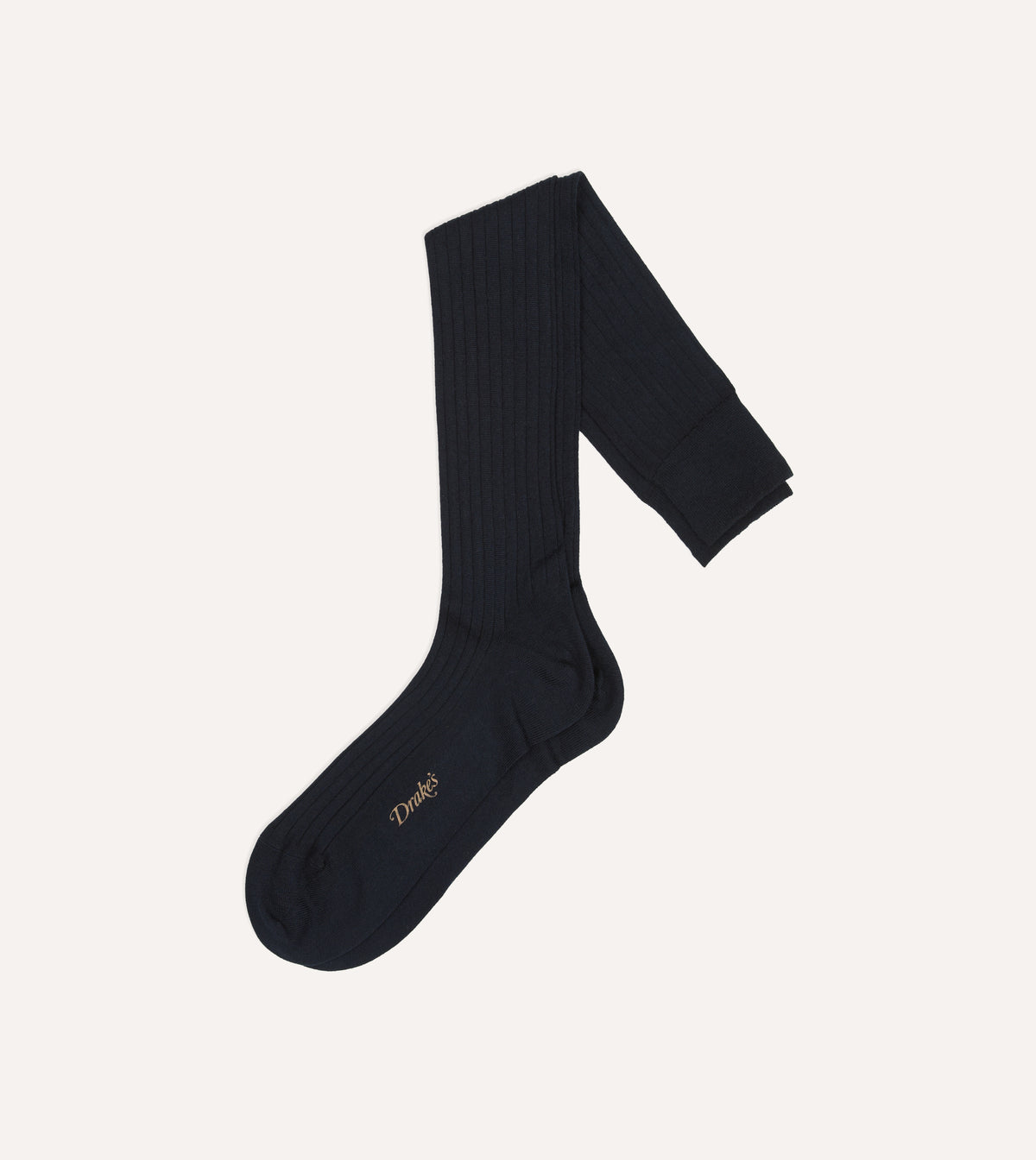 Dark Navy Cotton Over-the-Calf Socks